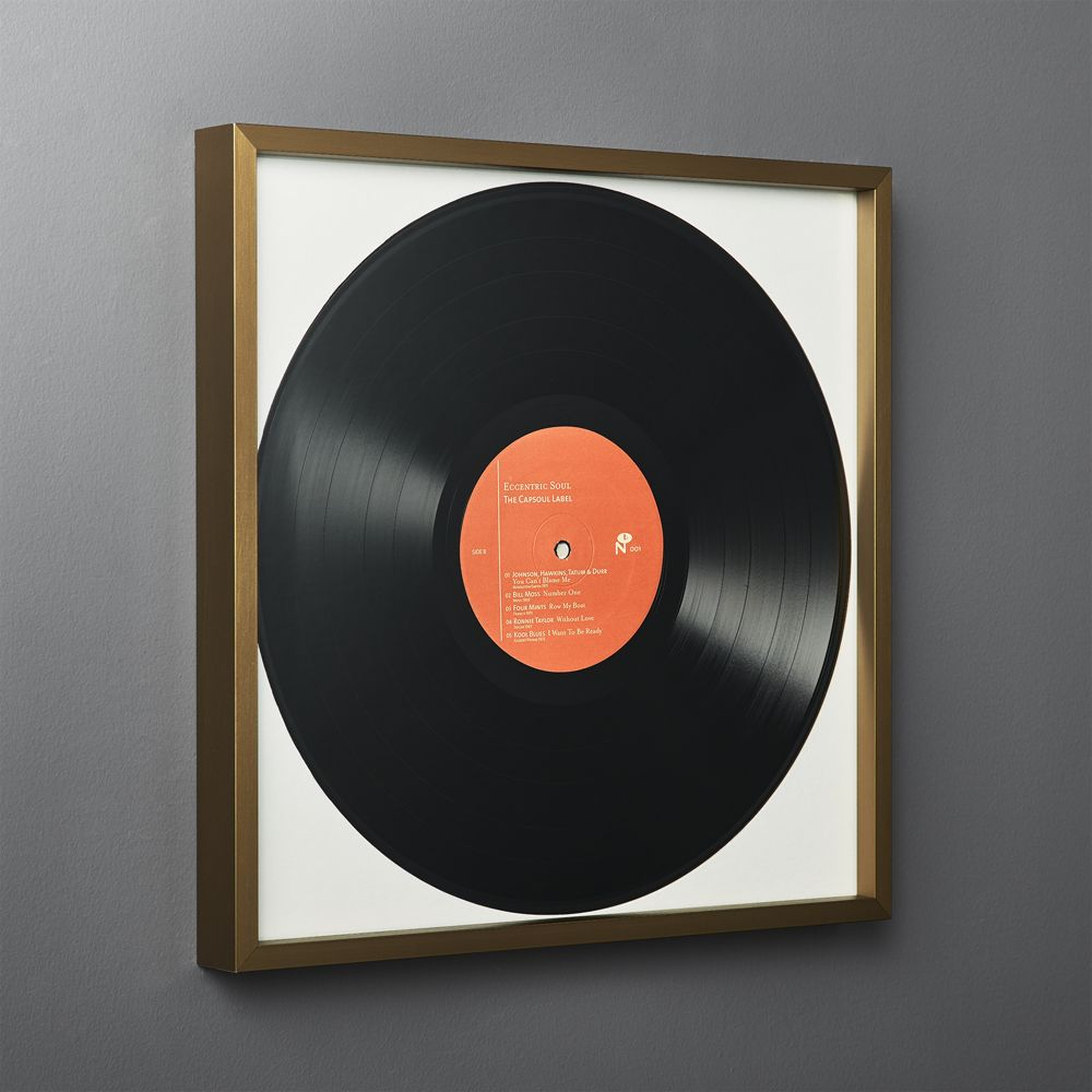Gallery Brass Record Frame with White Mat - CB2