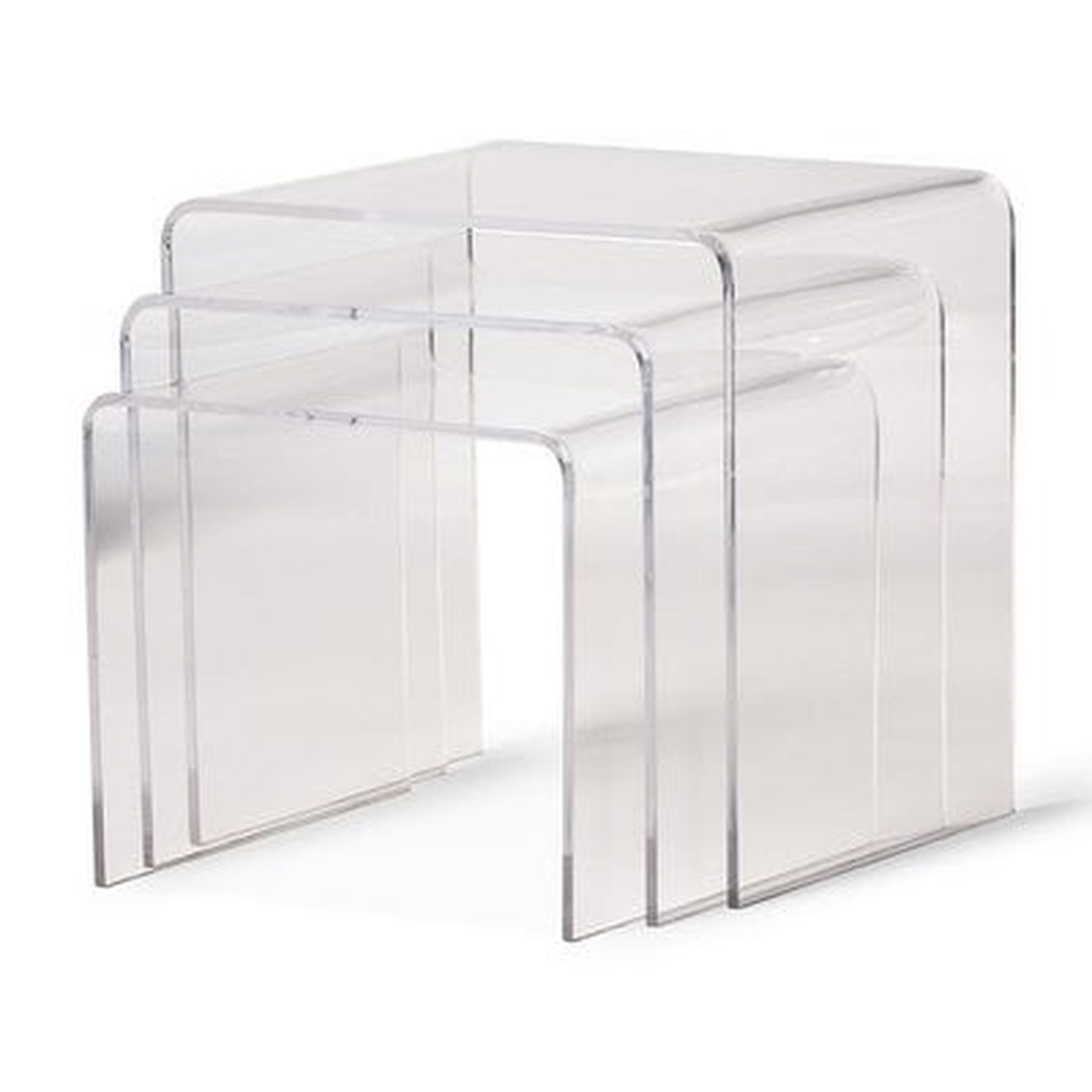 Brierly Clear Acrylic 3 Piece Nesting Tables - Wayfair