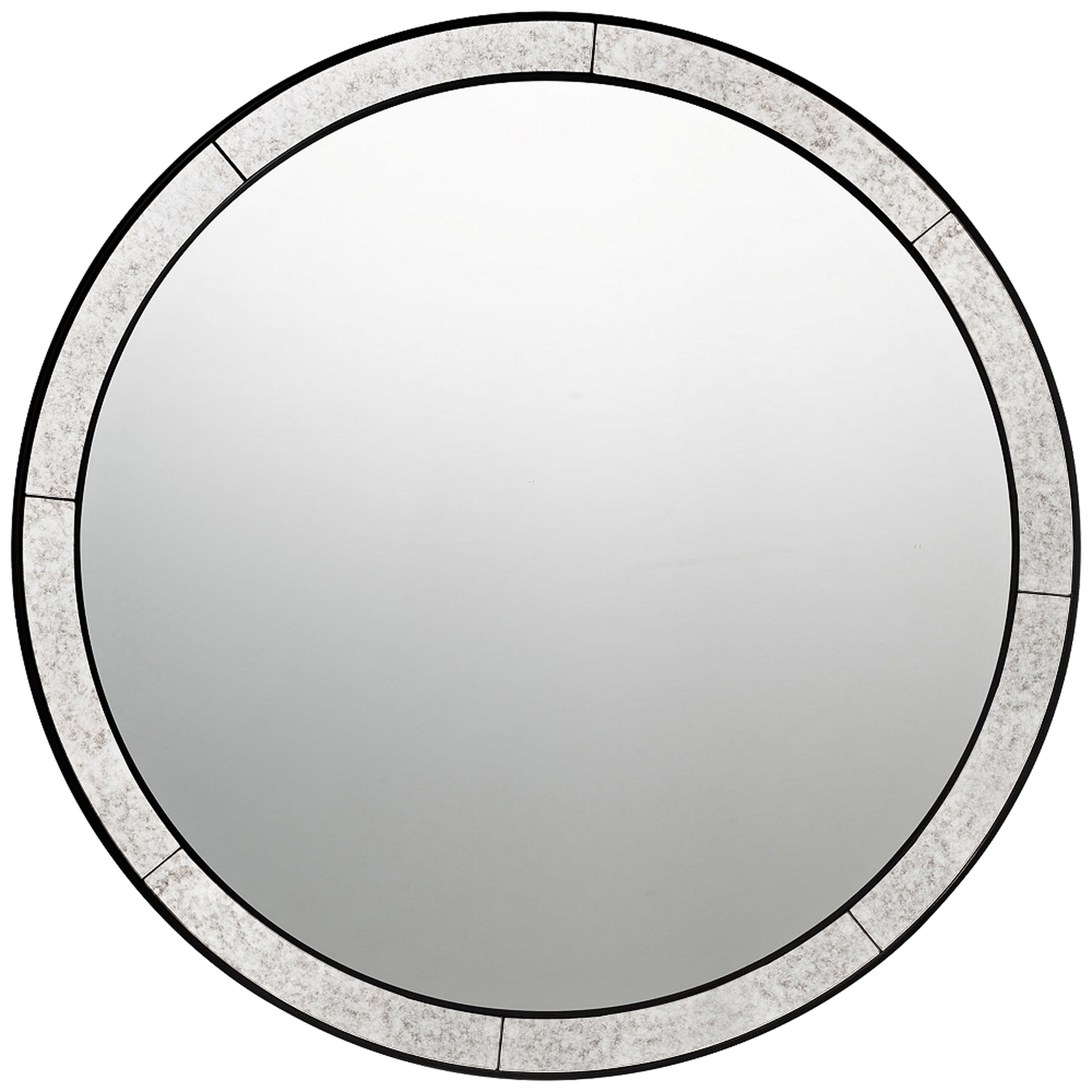 Quoizel Revival Black 30" Round Wall Mirror - Style # 43E42 - Lamps Plus