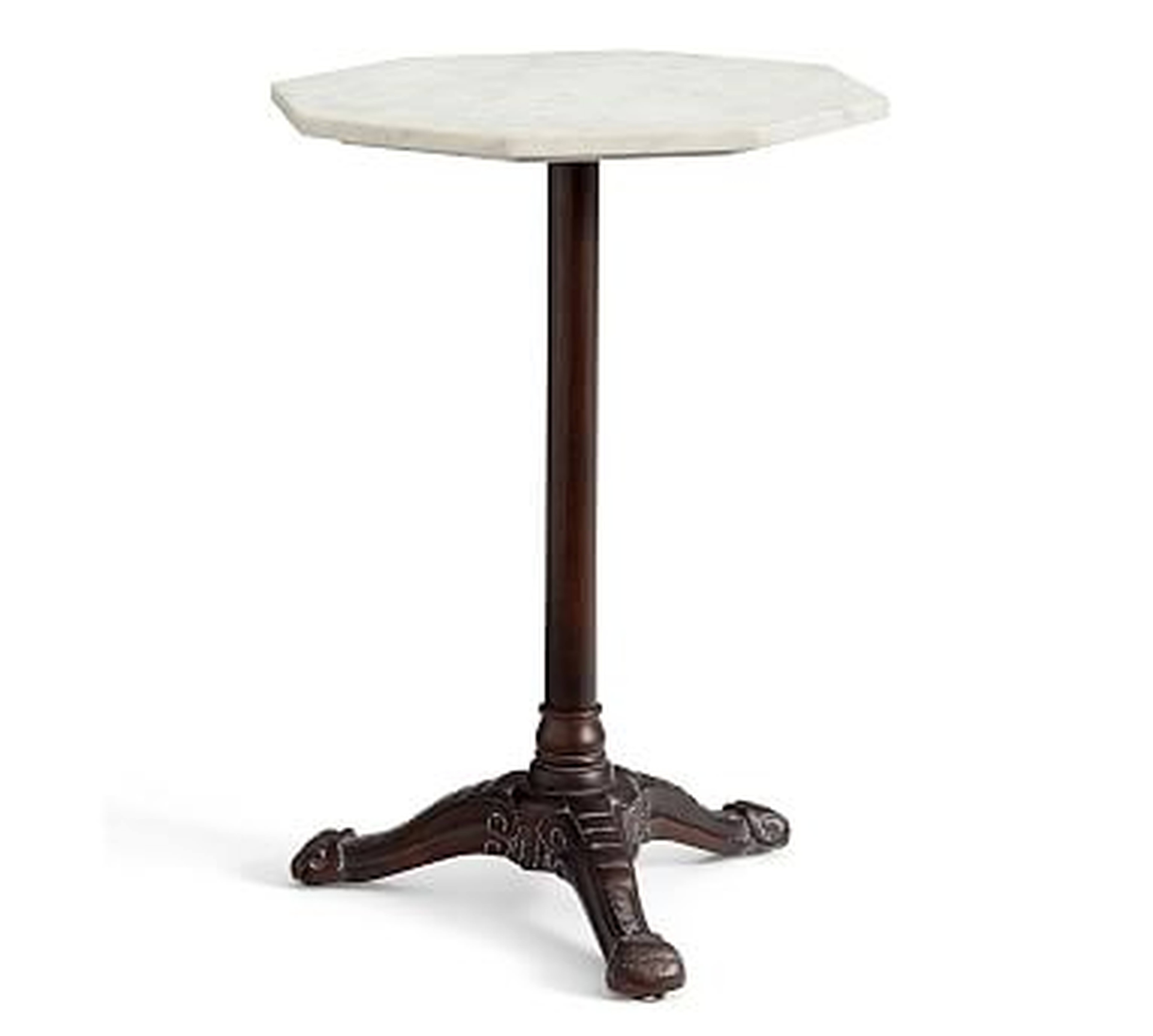 Margot Marble Side Table, Bronze - Pottery Barn