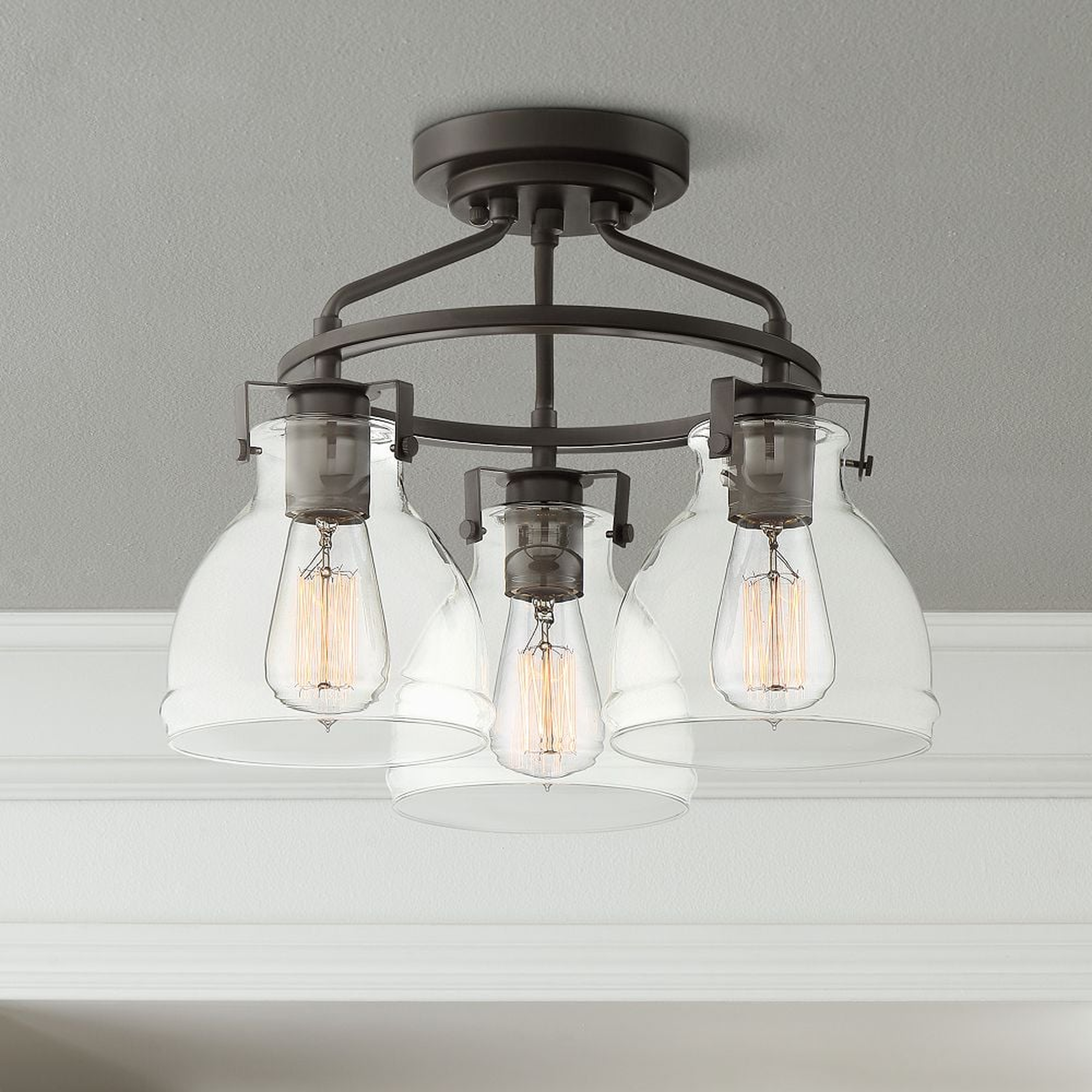 Possini Euro Bellis 14 1/2" Wide 3-Light Ceiling Light - Lamps Plus