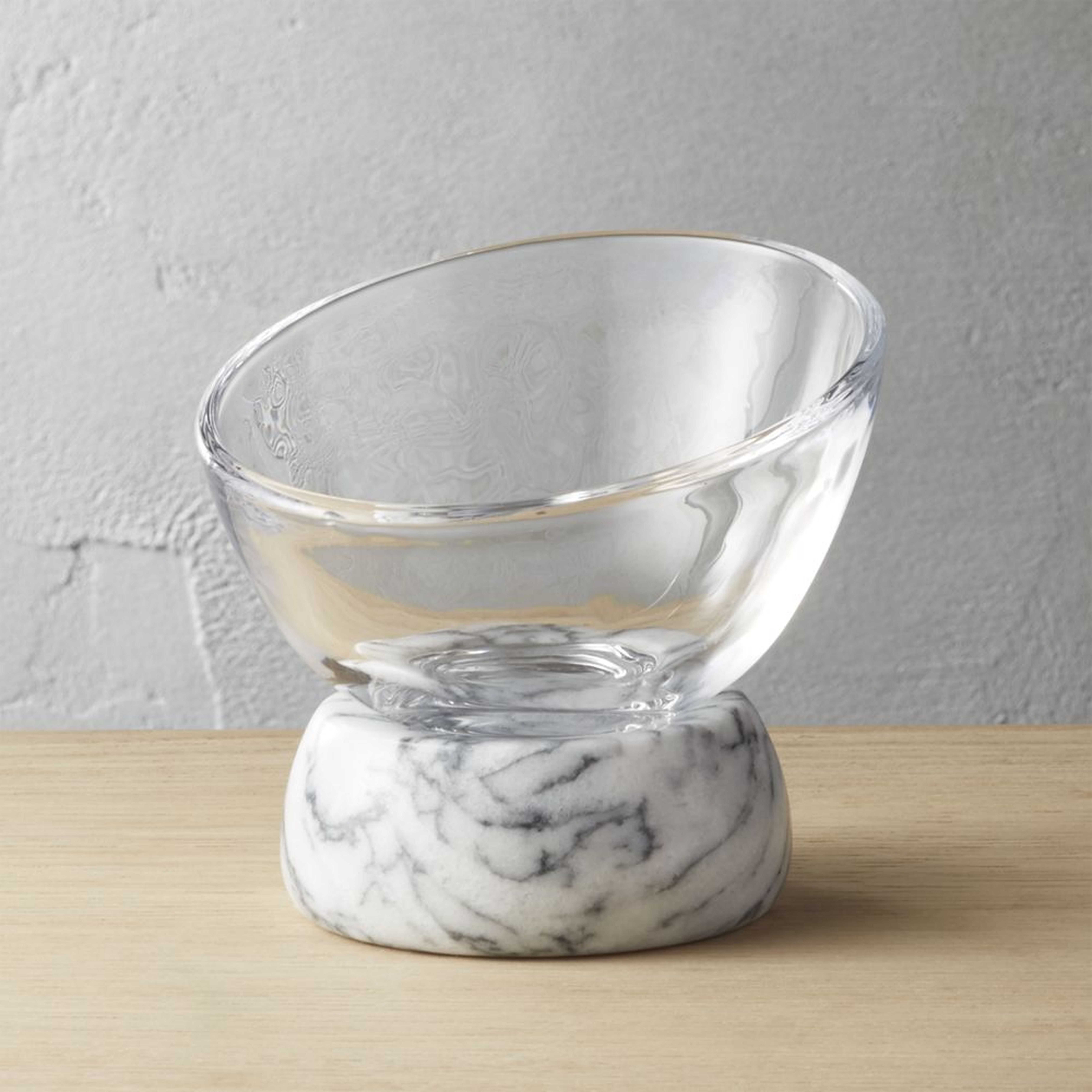 Askew Marble and Glass Serving Bowl Small - CB2