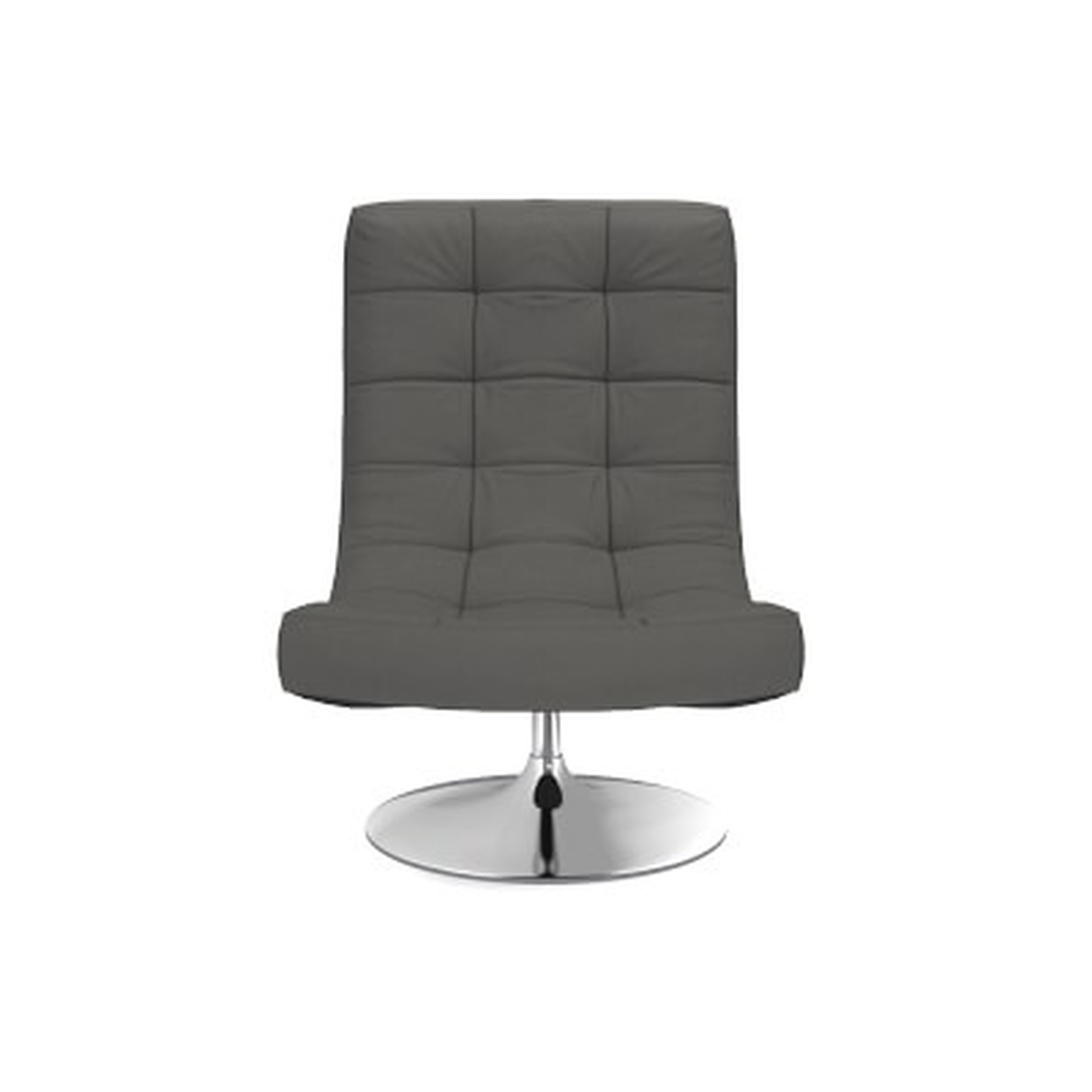 James Swivel Chair, Performance Linen Blend, Graphite - Williams Sonoma