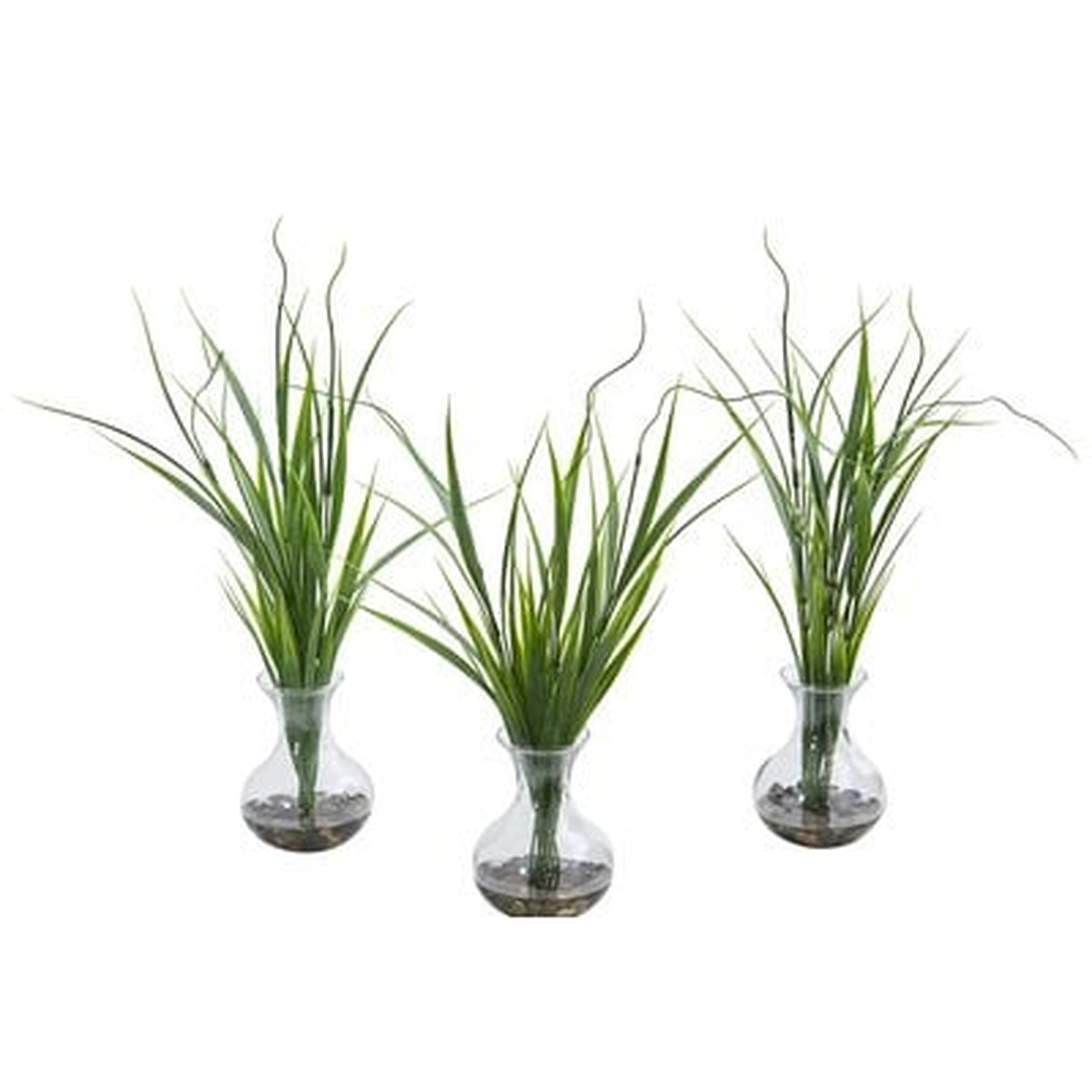 Desktop Foliage Grass Plant in Vase Set of 3 - Wayfair