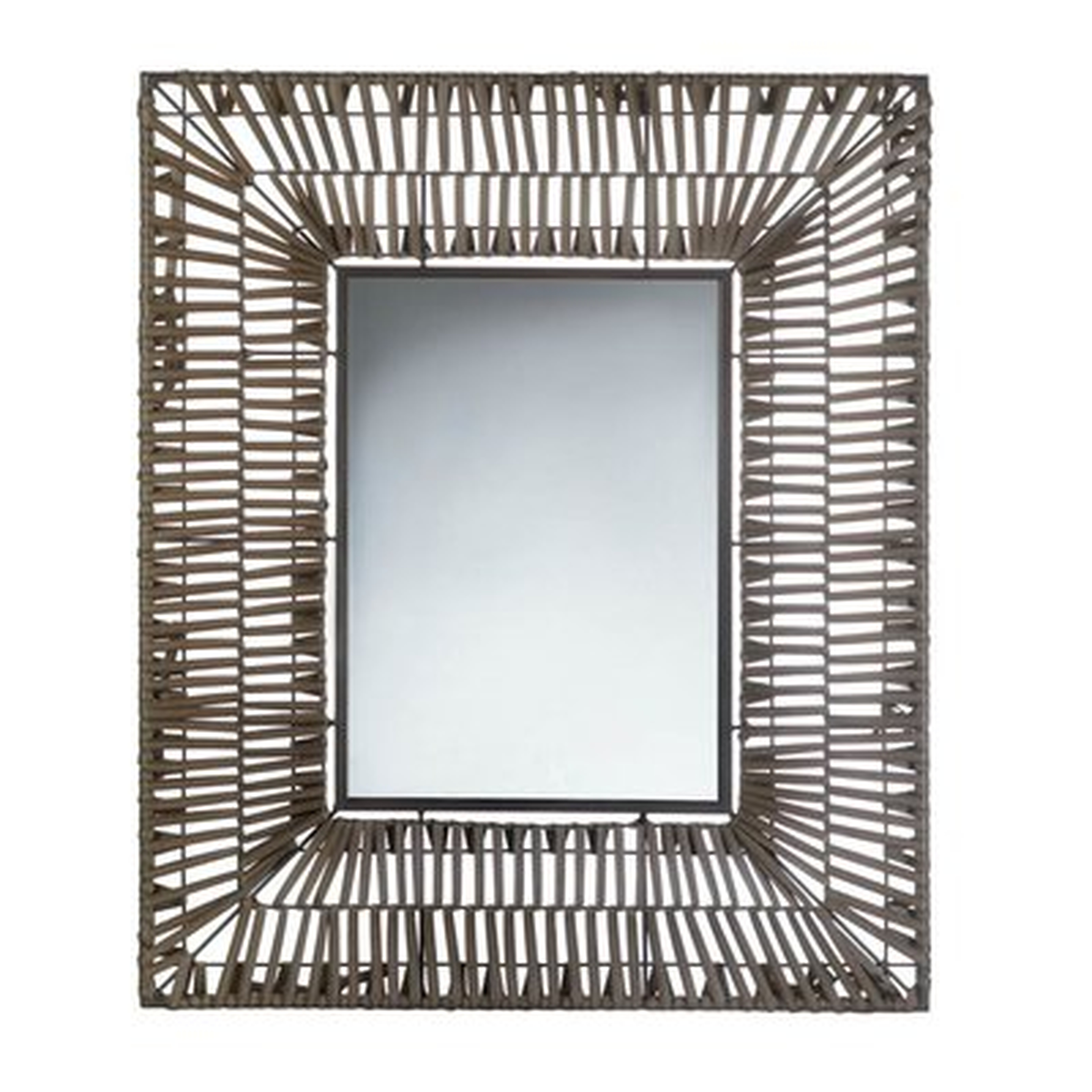 Hartland Faux Rattan Rectangular Wall Mirror - Wayfair