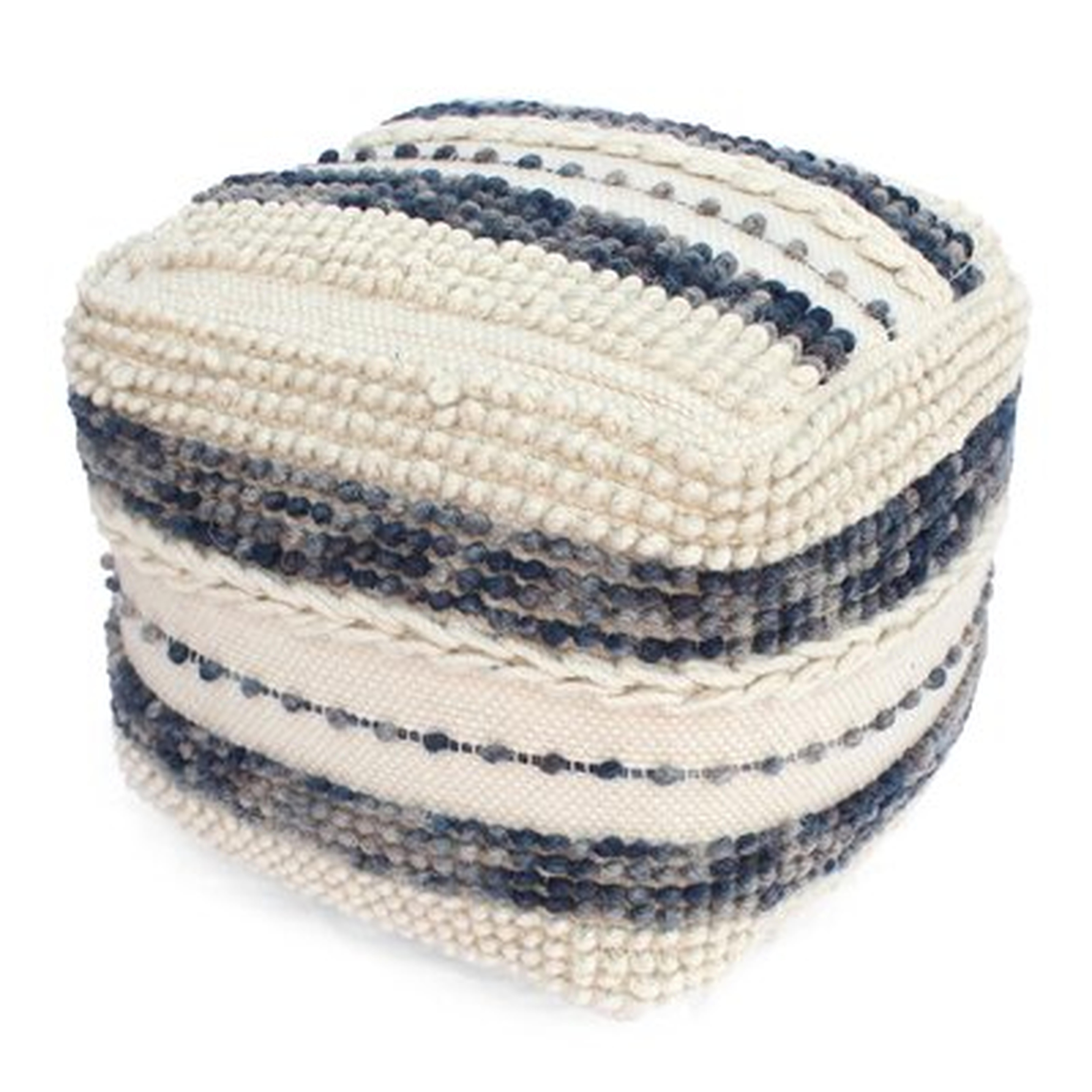 Michaels Contemporary Wool and Cotton Pouf Ottoman - Wayfair