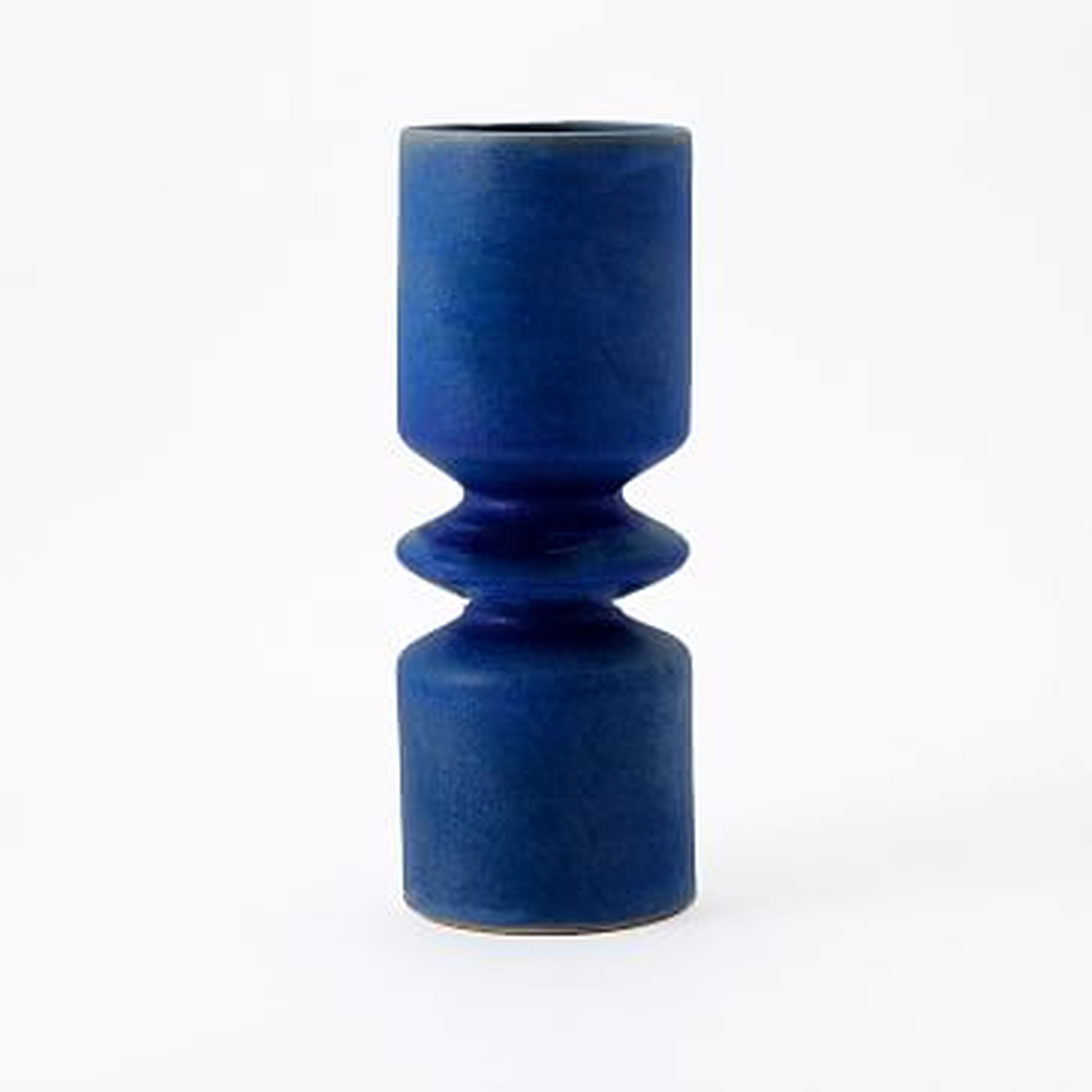 Totem Vase, 14", Blue - West Elm