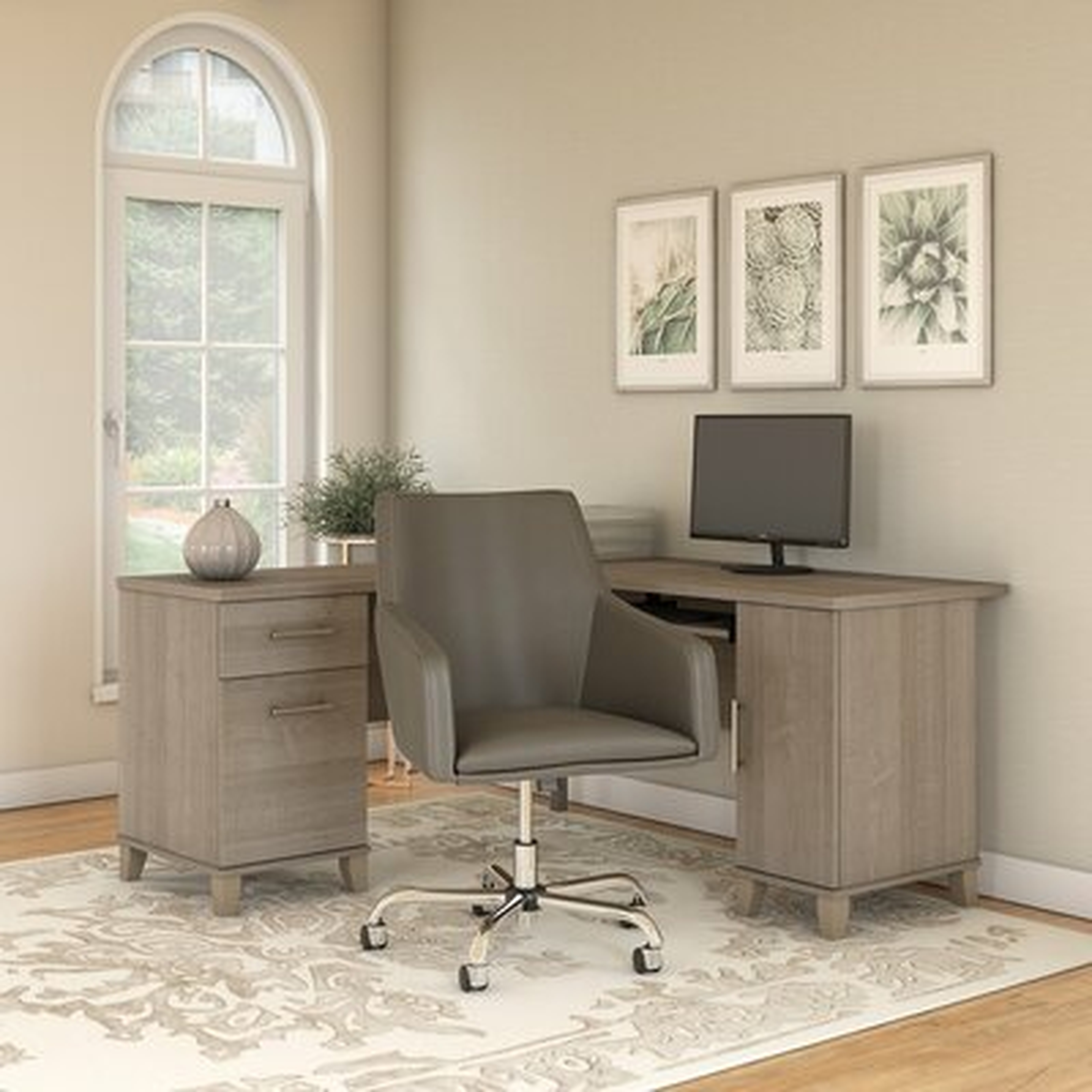 Kirchoff Reversible L-Shaped Desk and Chair Set - Wayfair