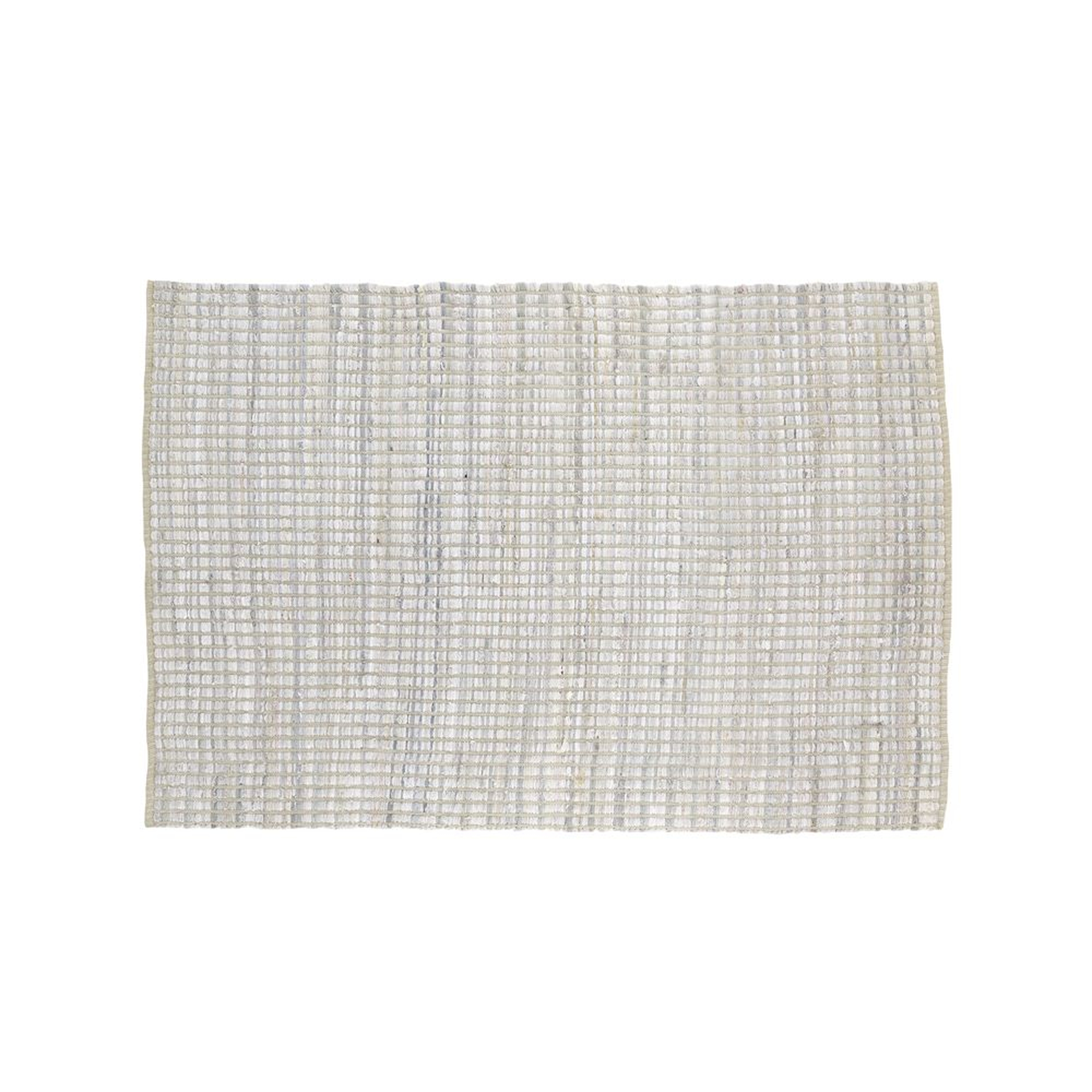 8x10' White Rag Rug - Crate and Barrel