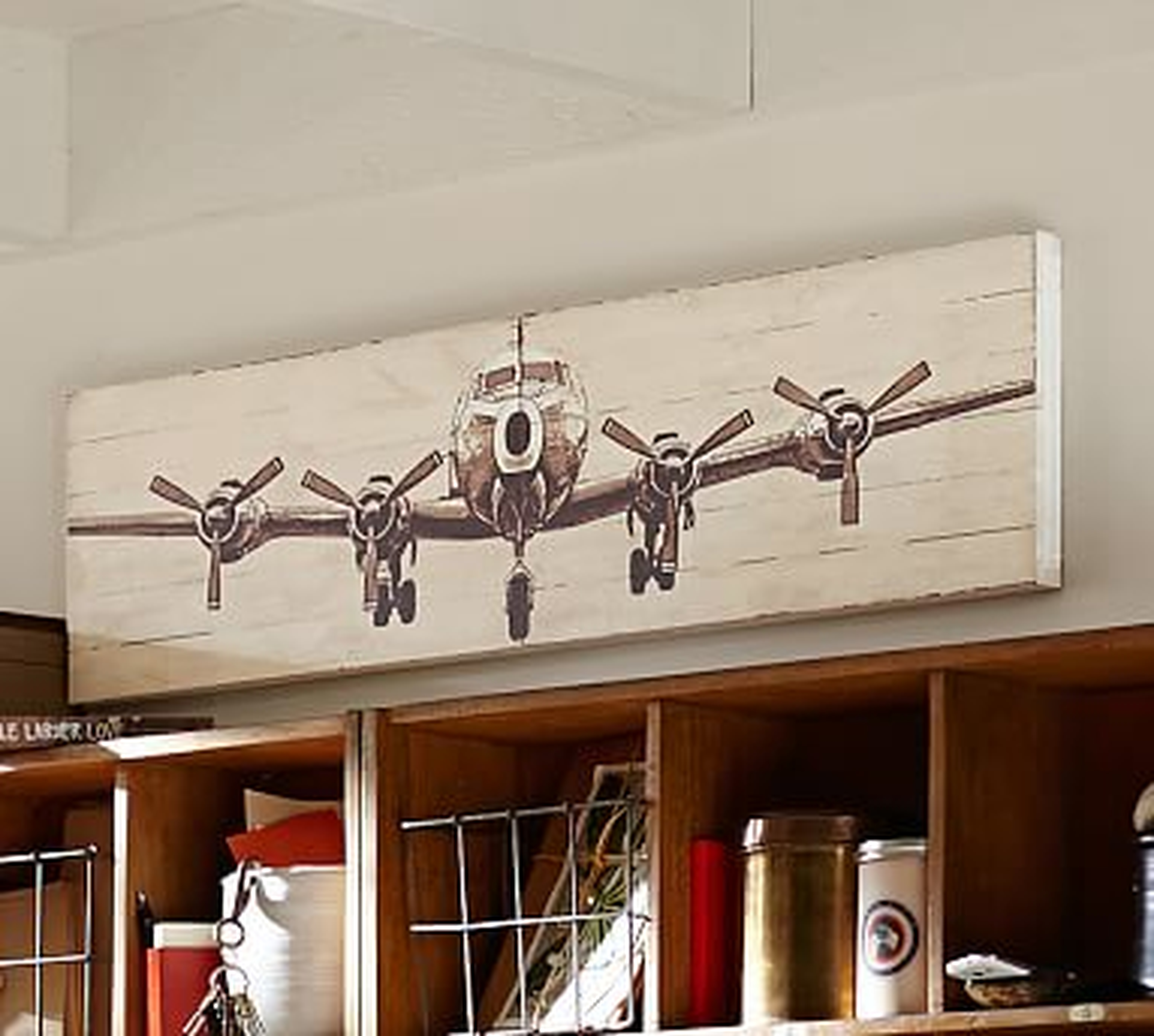 Small Planked Airplane Panels, 12 x 50" - Pottery Barn