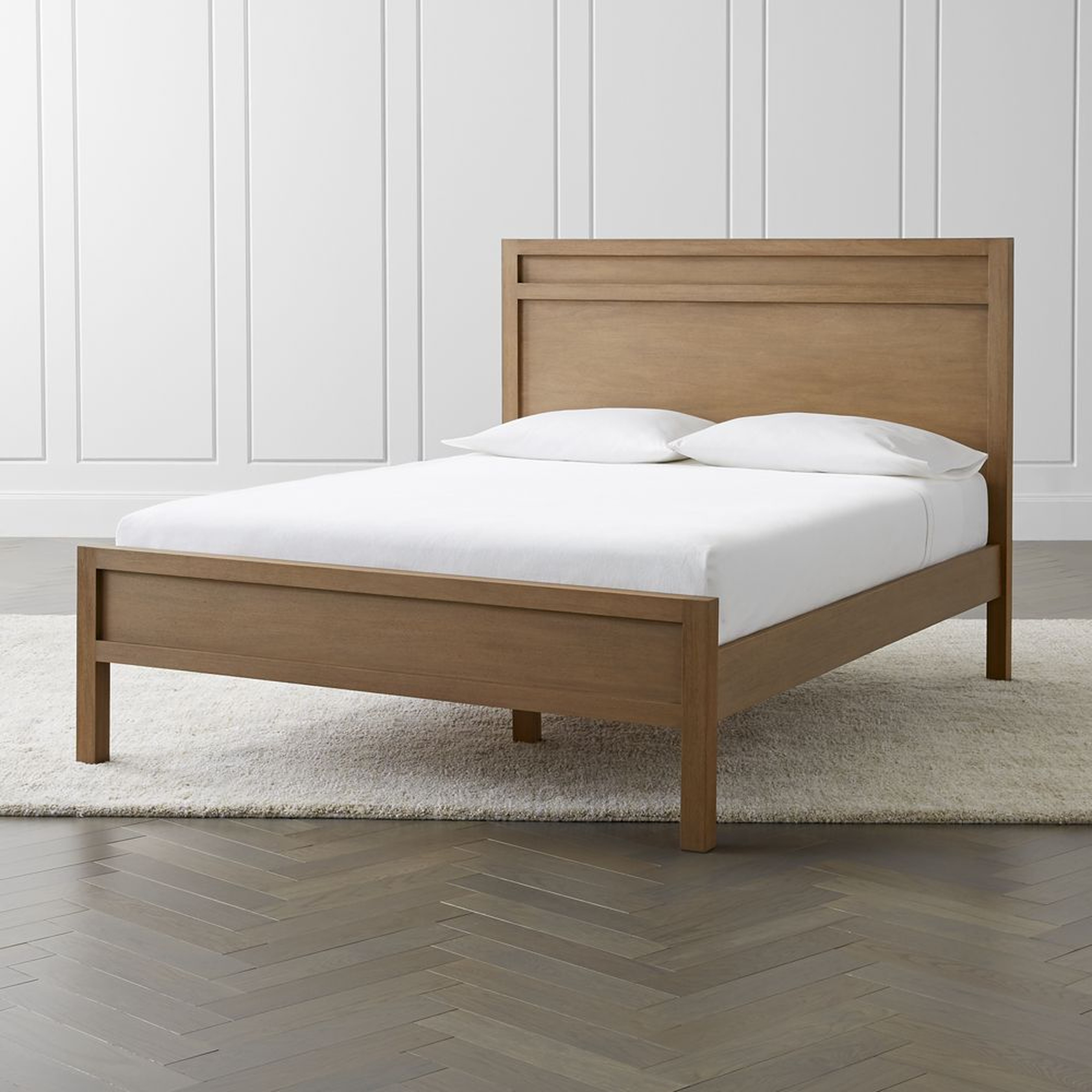 Keane Driftwood Queen Bed - Crate and Barrel