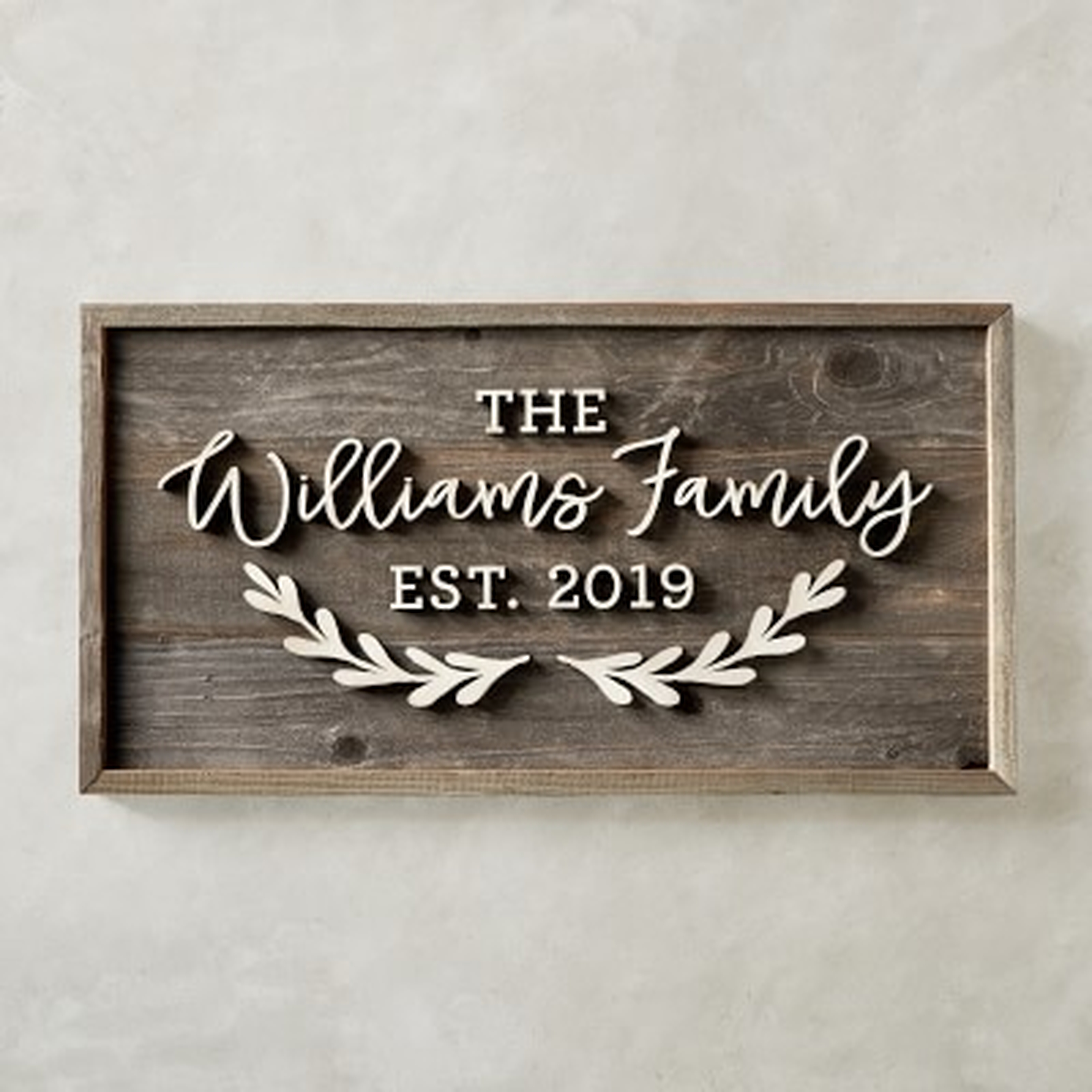 Personalized Family Name Sign, Large - Williams Sonoma