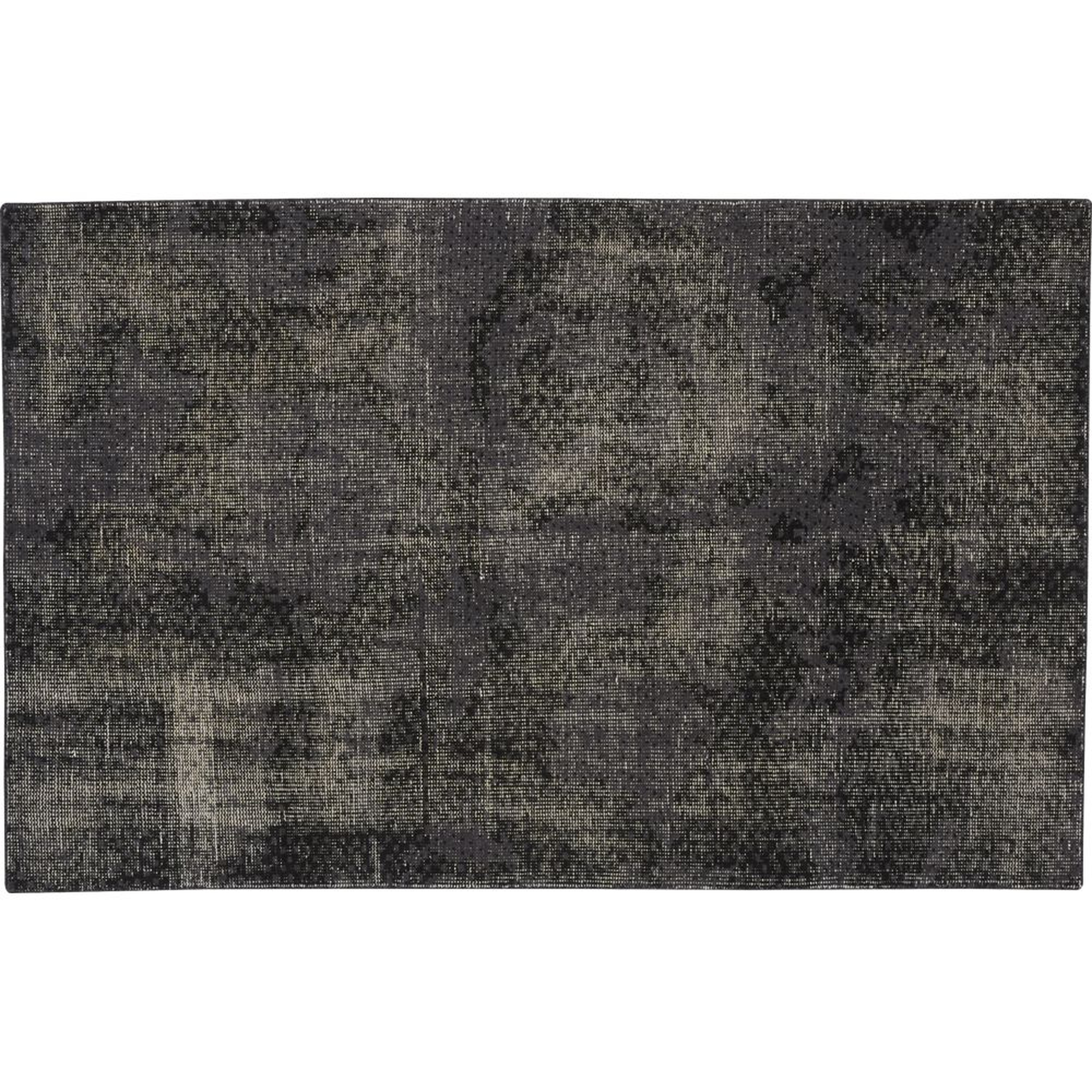 the hill-side disintegrated floral grey rug 5'x8' - CB2