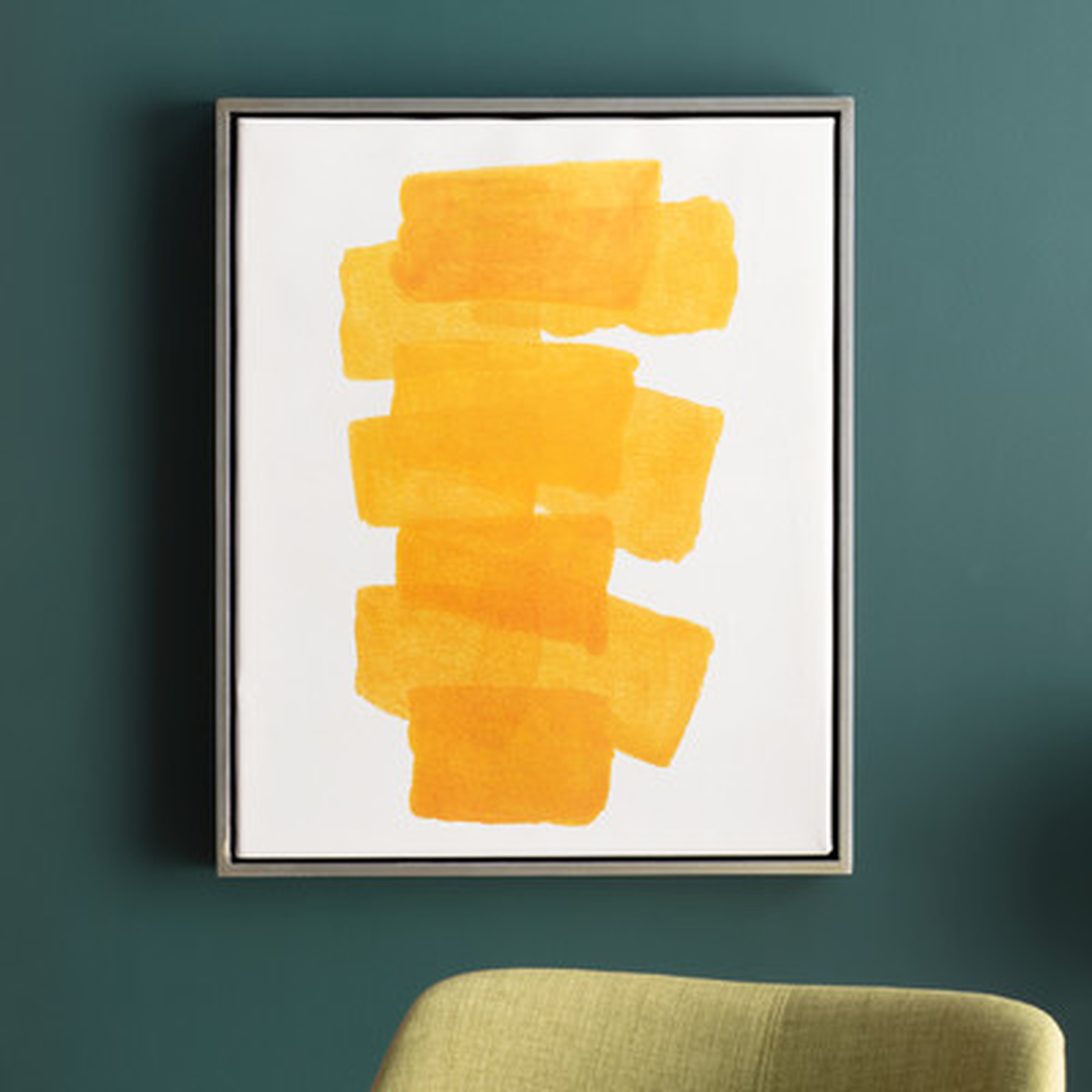 Gunther Framed Painting Print on Canvas in Yellow - AllModern