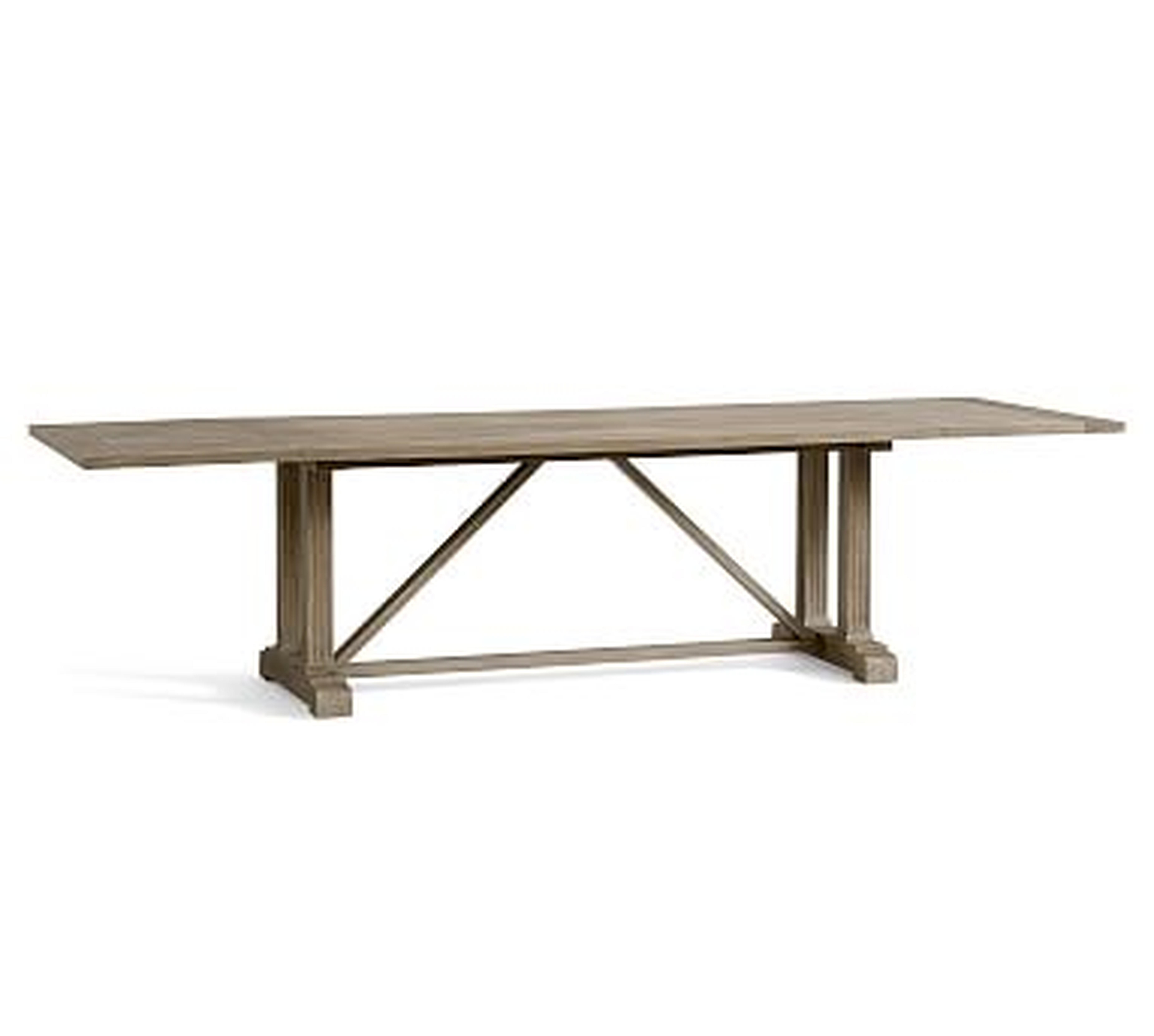 Livingston Extending Dining Table, Large, Gray Wash - Pottery Barn