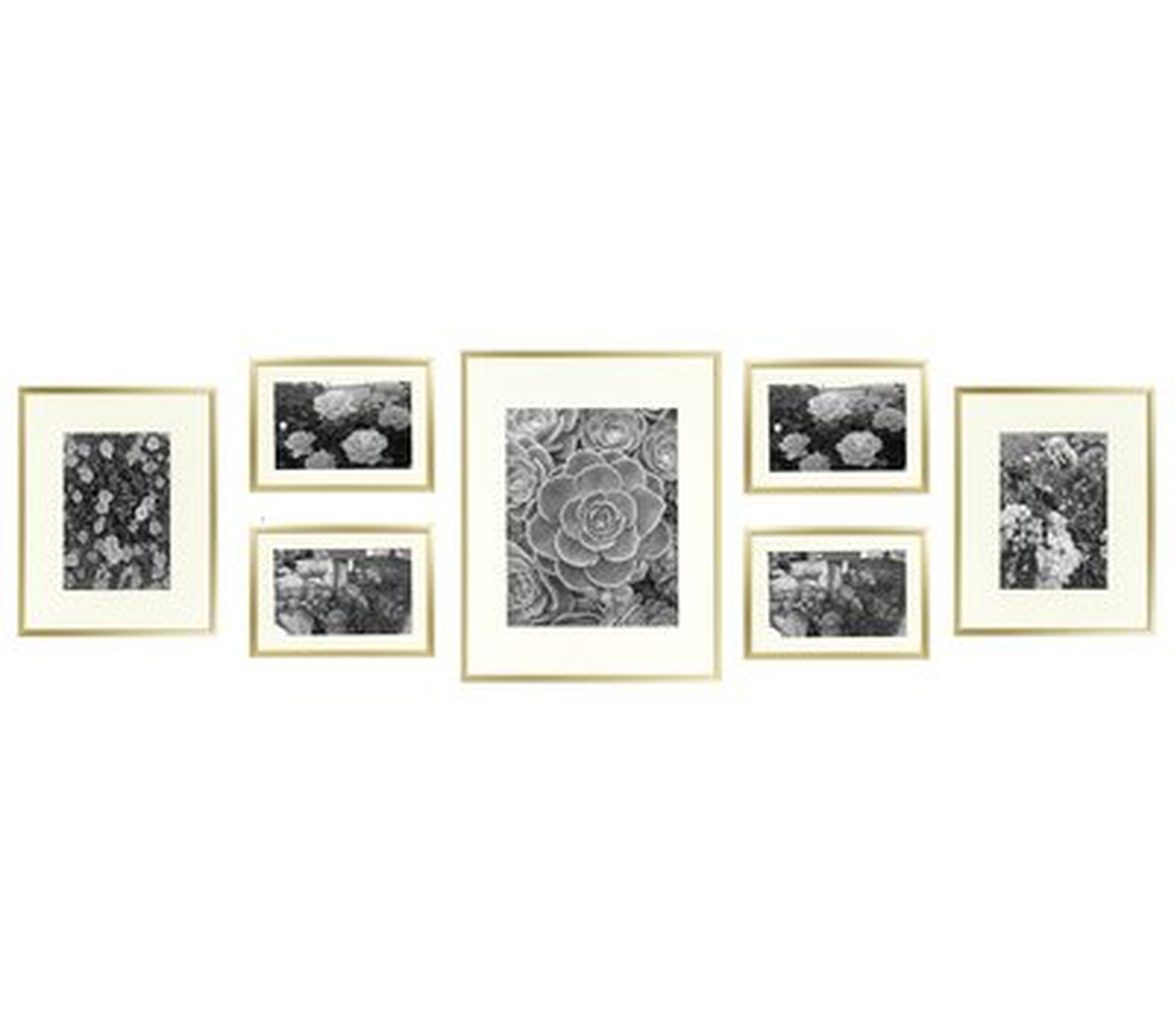 7 Piece Alisson Gallery Wall Aluminum Picture Frame Set - Birch Lane