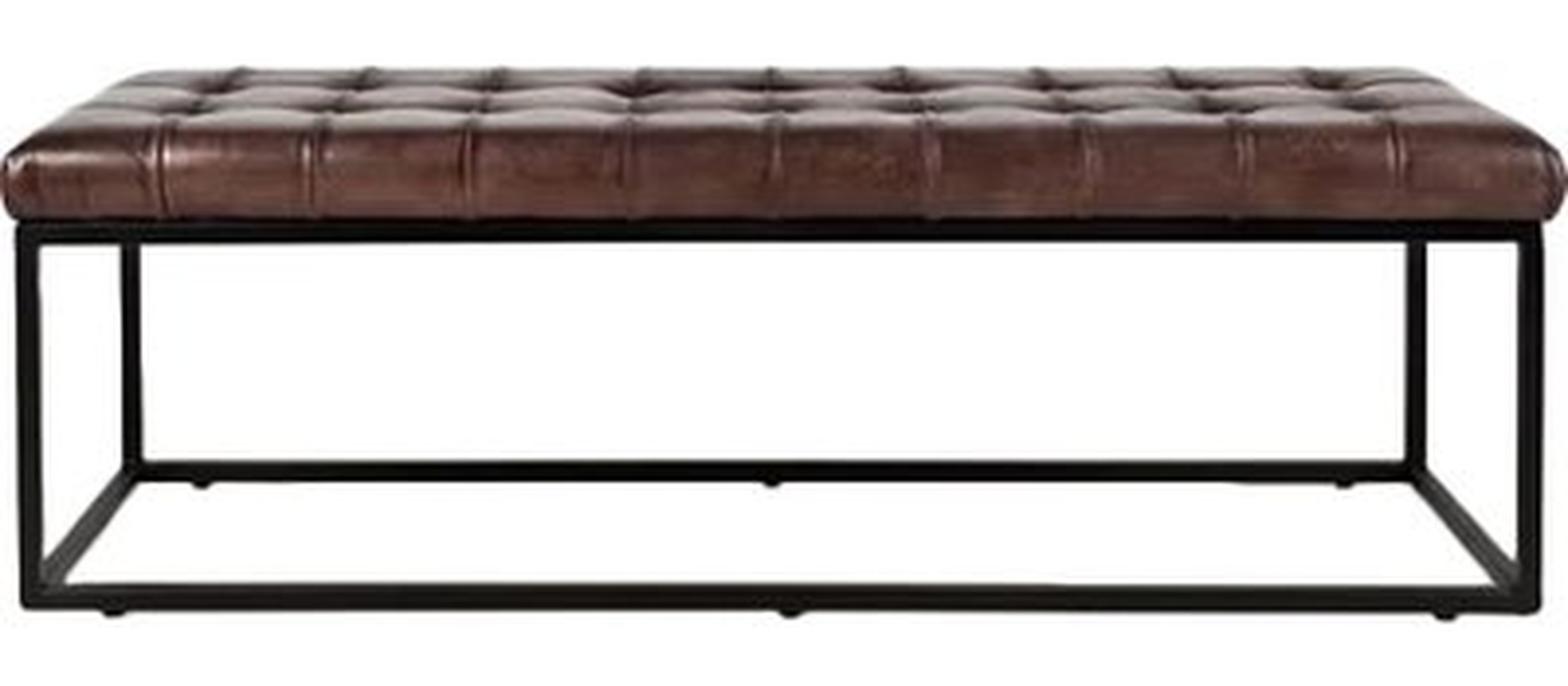 Lorilee Genuine Leather Bench - Wayfair