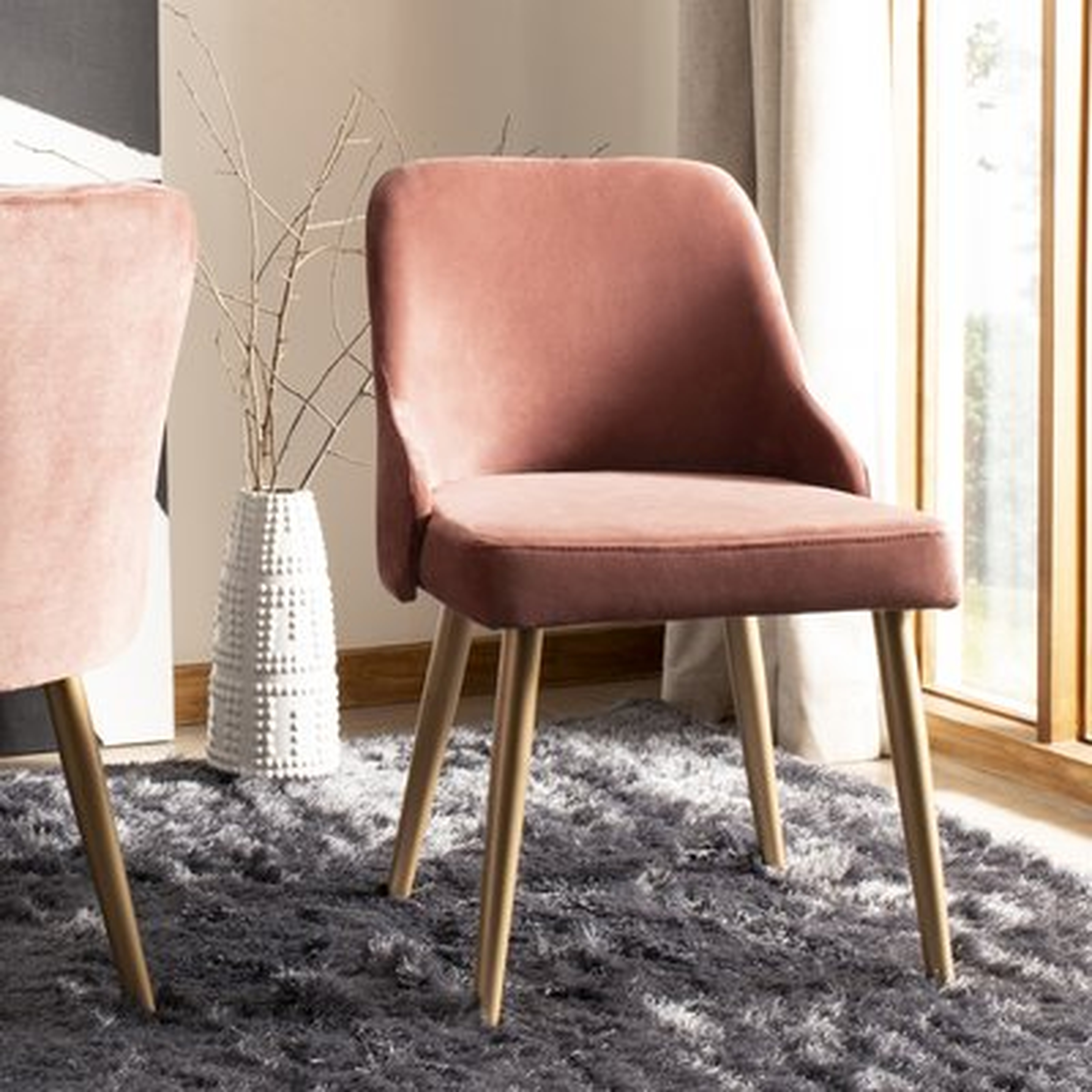 Dinwiddie Upholstered Dining Chair - pink- set of 2 - Wayfair