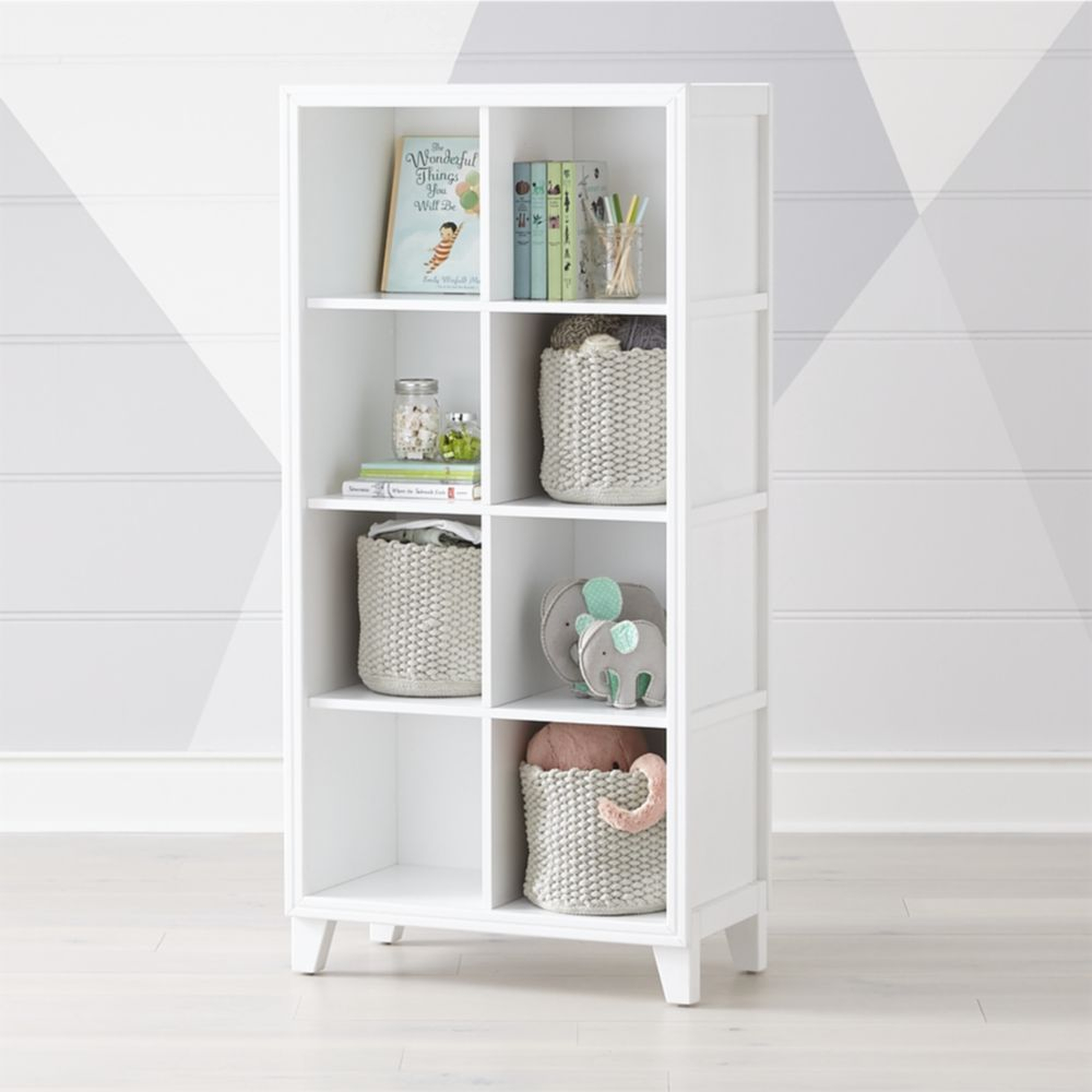 2-in-1 White 8-Cube Bookcase - Crate and Barrel