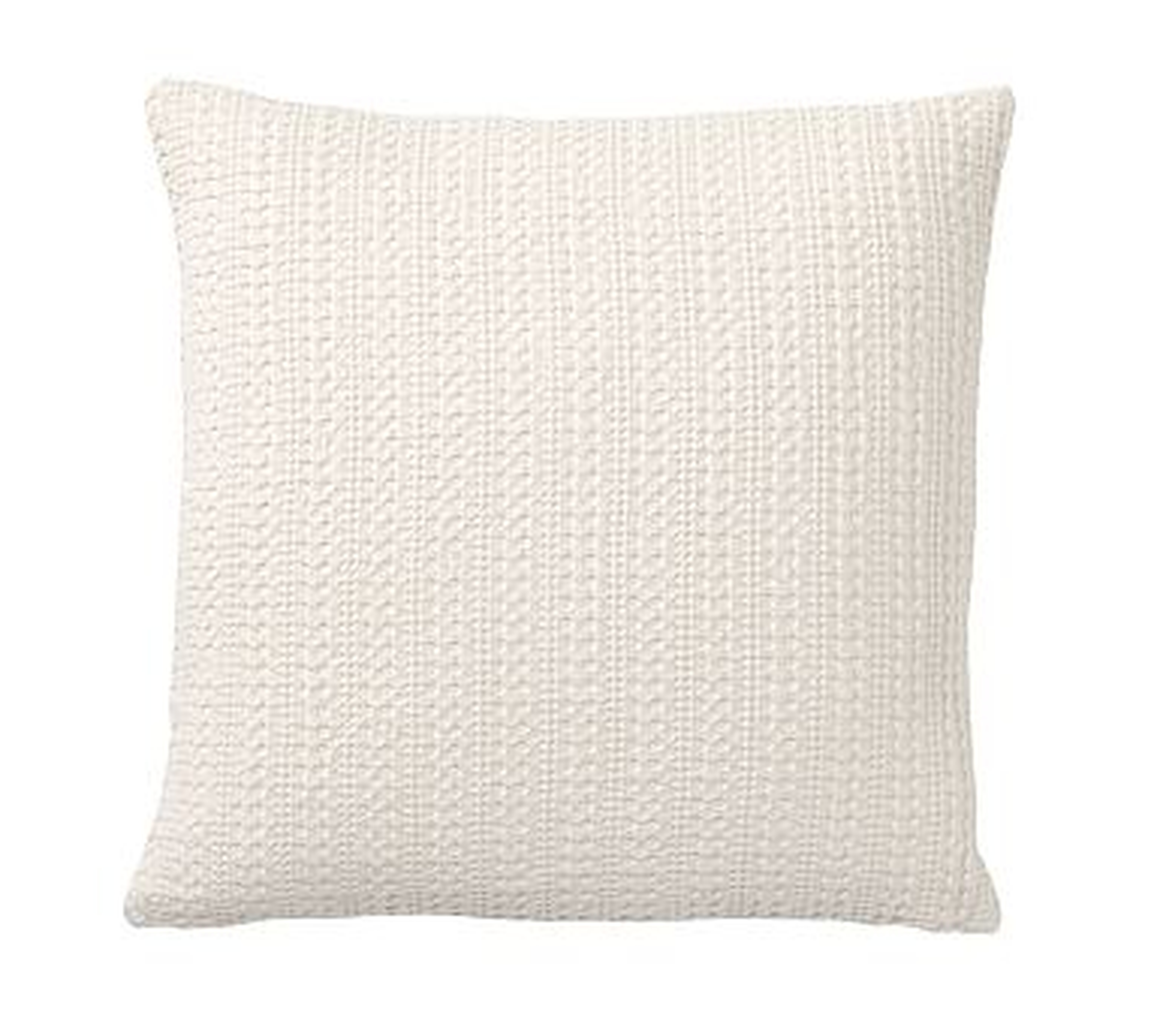 Honeycomb Pillow Cover, 18", Ivory - Pottery Barn