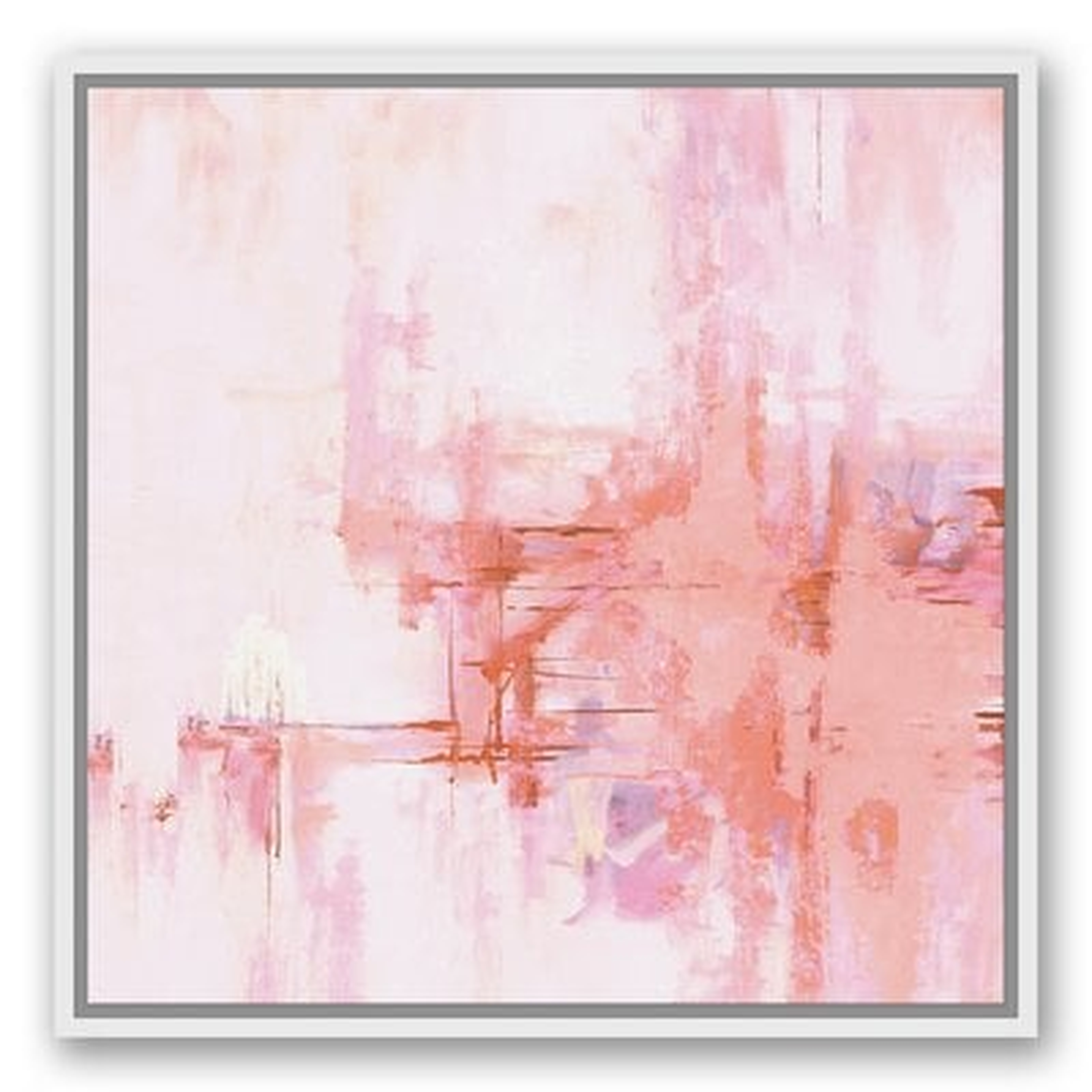 'Blush Pink Abstract' Framed Graphic Art Print on Canvas - Wayfair