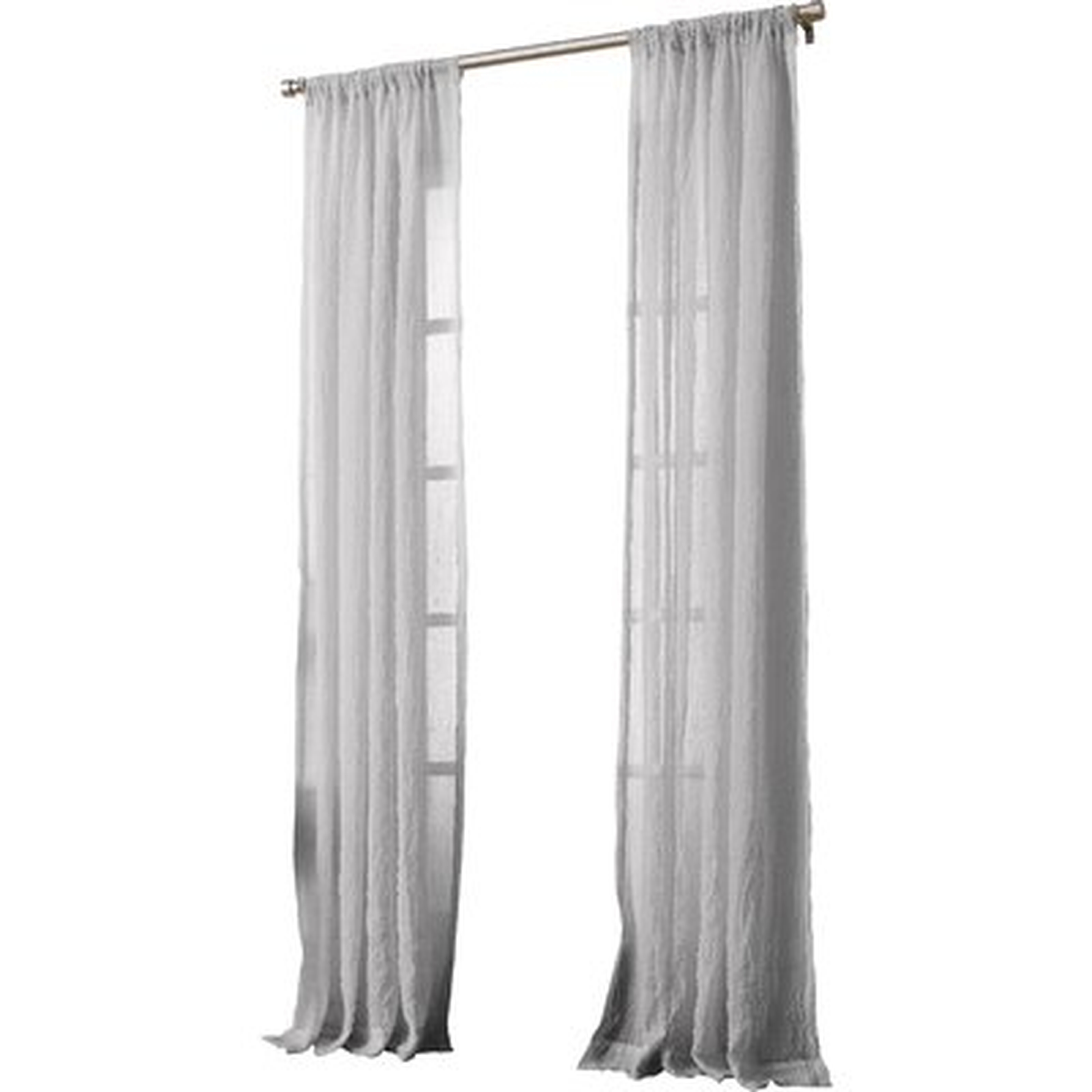 Marden Solid Sheer Rod Pocket Single Curtain Panel - AllModern