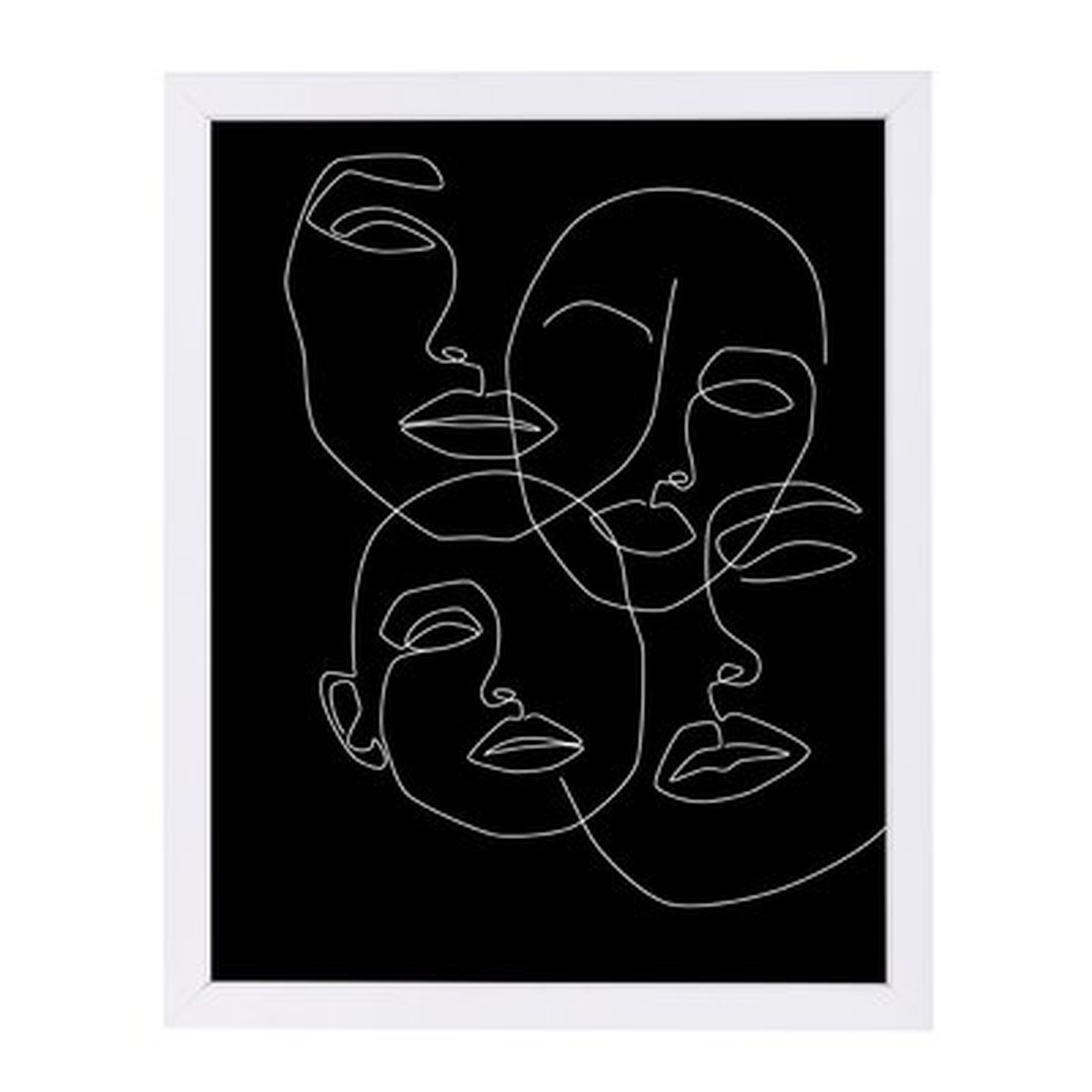 Faces by Explicit Design - Picture Frame Print on Canvas - AllModern