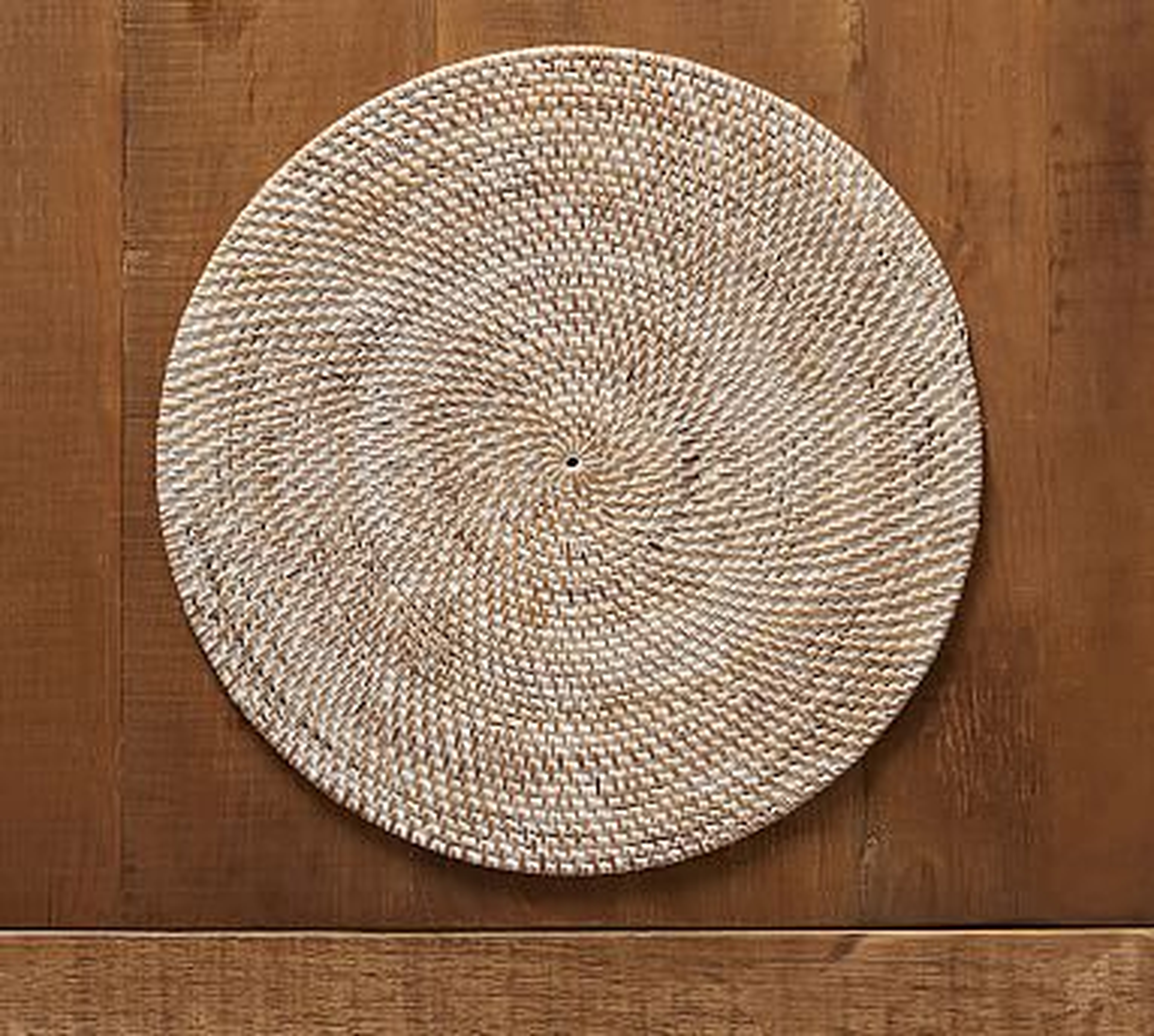 Tava Flat Round Placemat - Natural - Pottery Barn