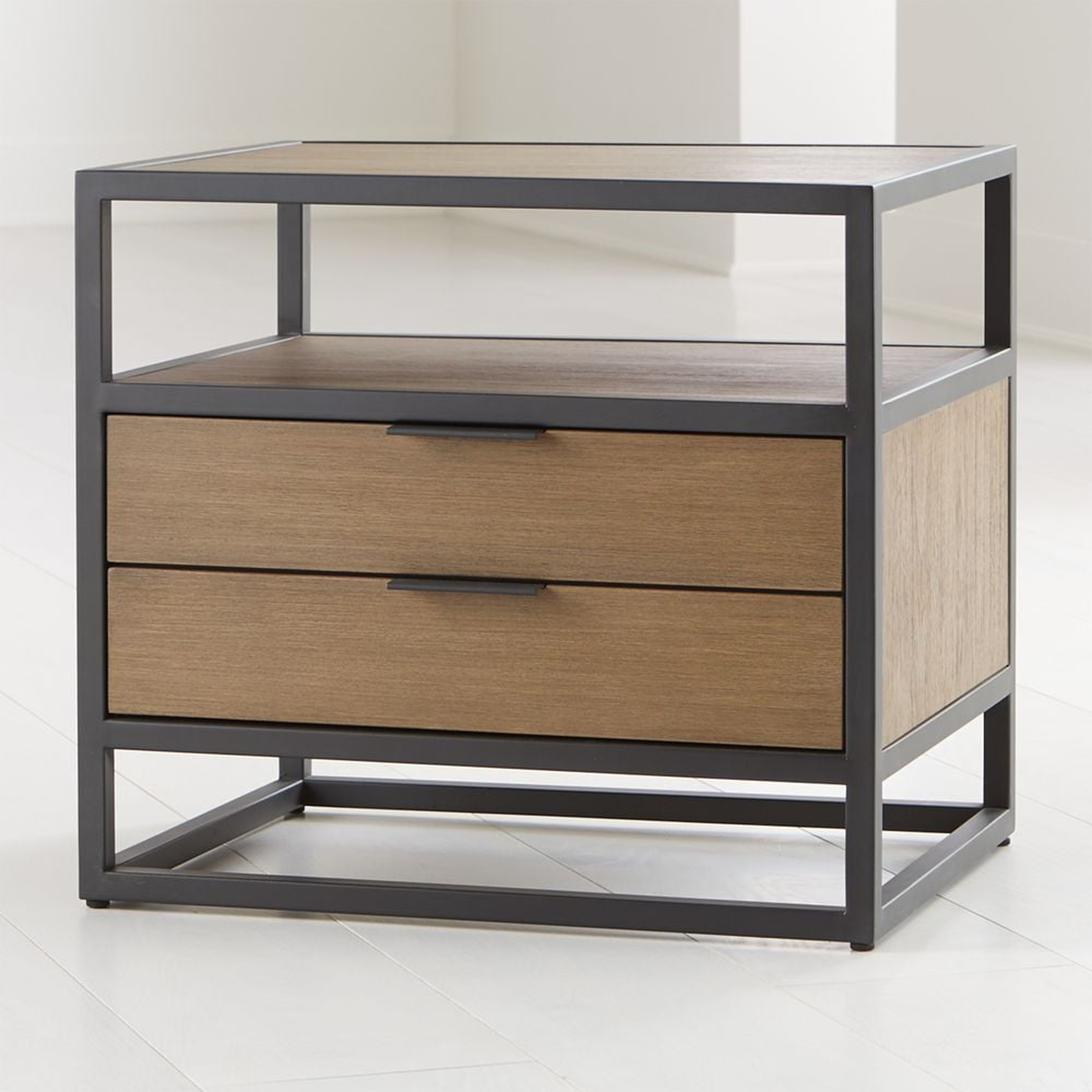 Oxford Shale 2-Drawer Nightstand - Crate and Barrel
