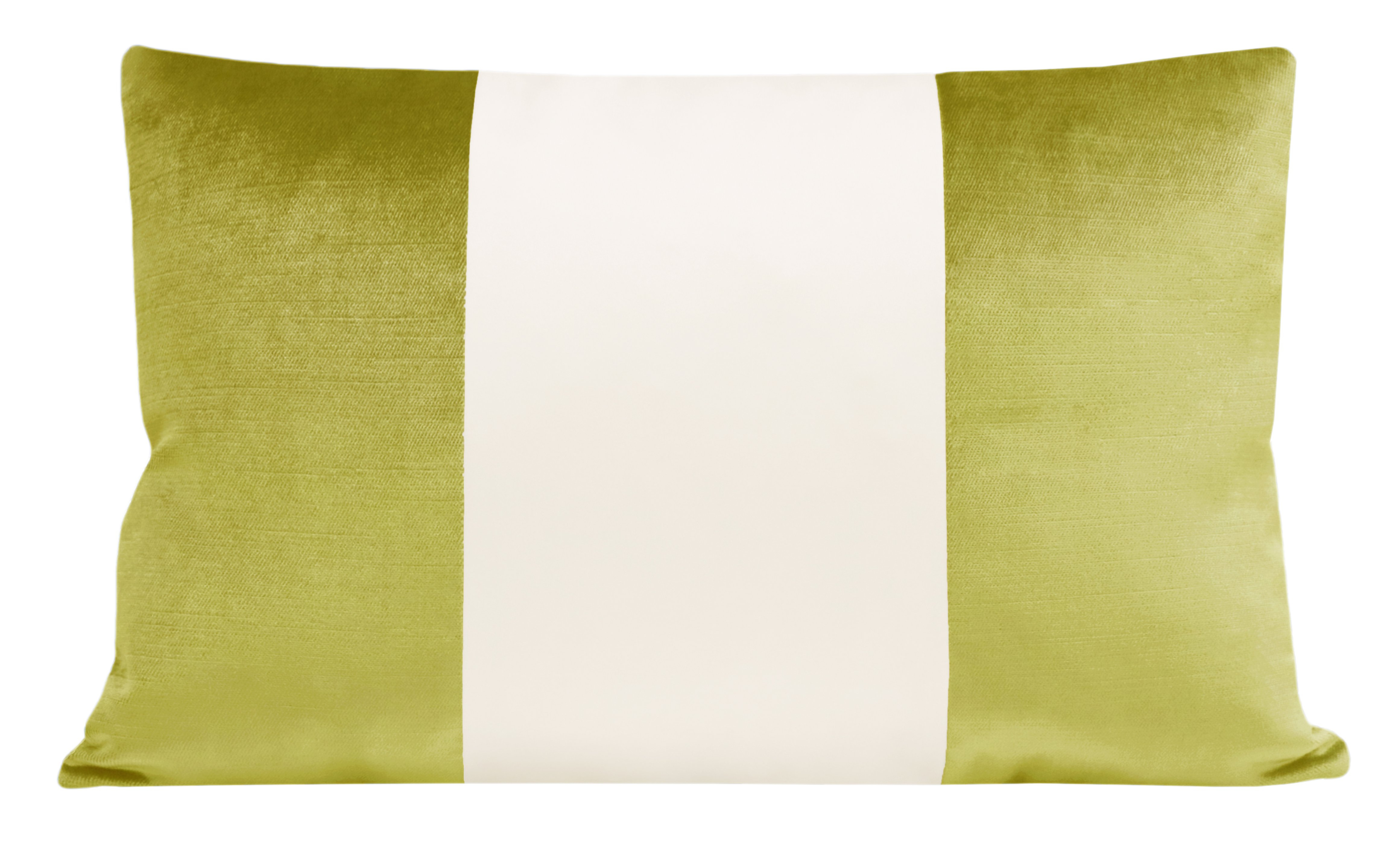 The Little Lumbar :: COLORBLOCK Faux Silk Velvet // Chartreuse - 12" X 18" - Little Design Company