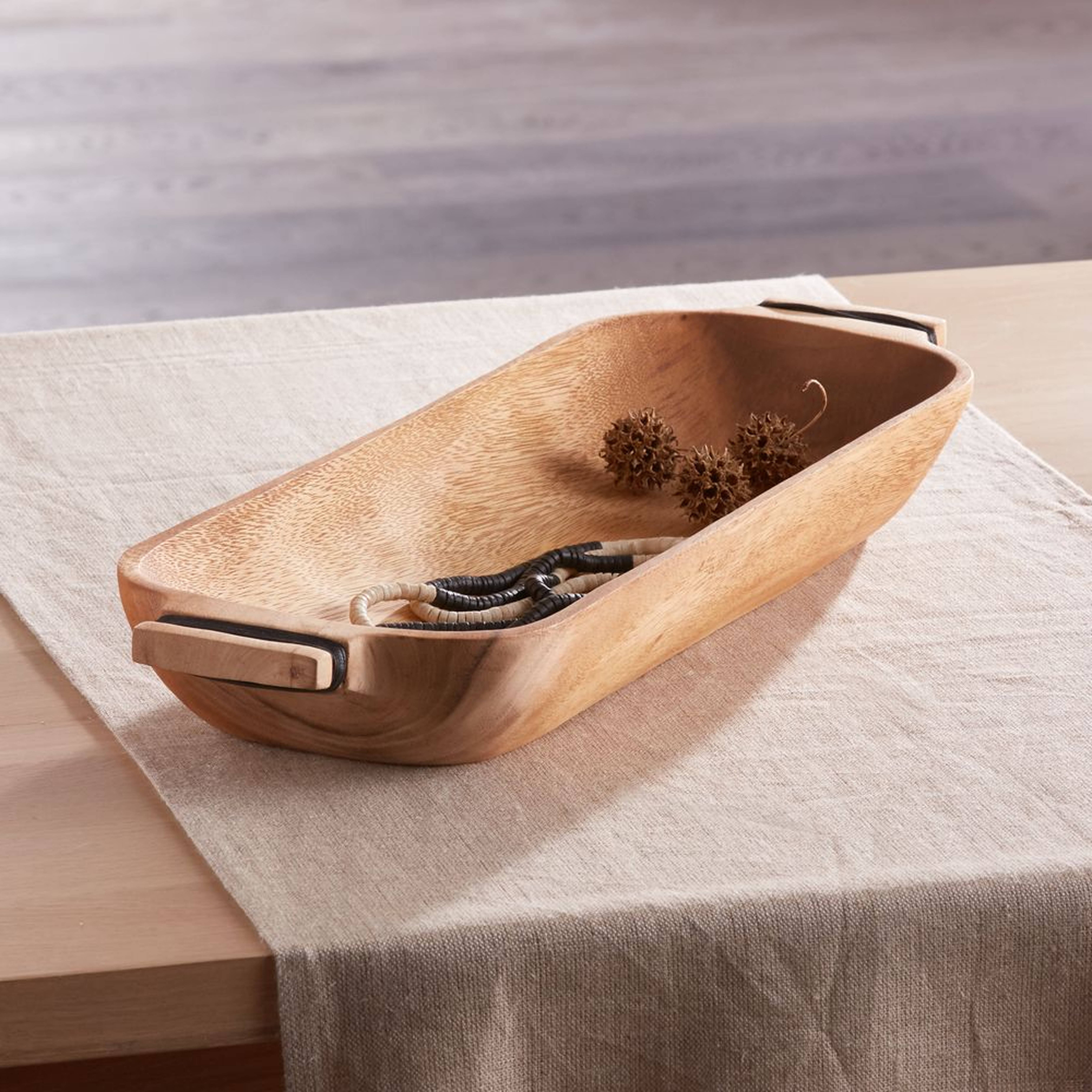 Willow Oval Wood Bowl - Crate and Barrel