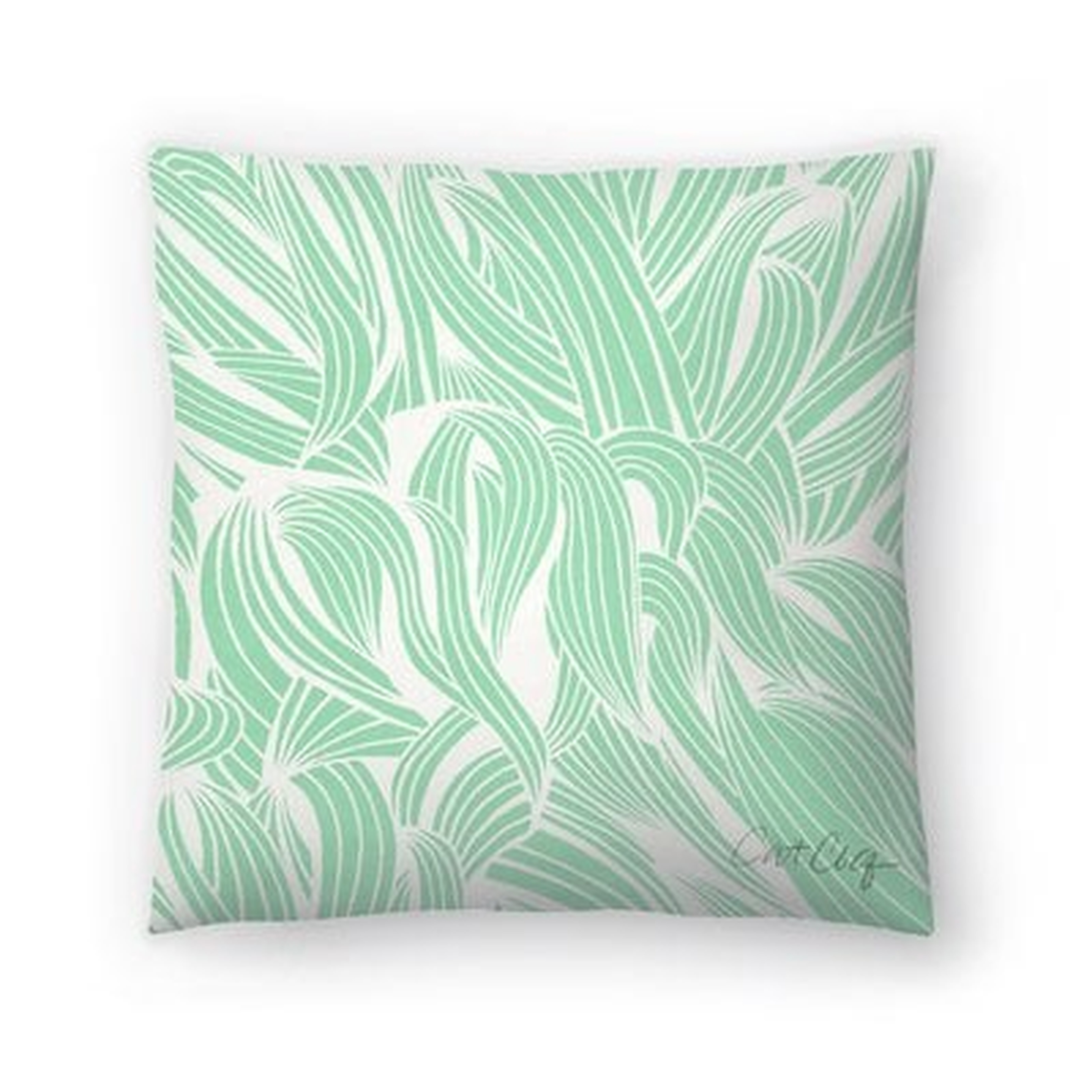 Minty Seafoam Throw Pillow - Wayfair
