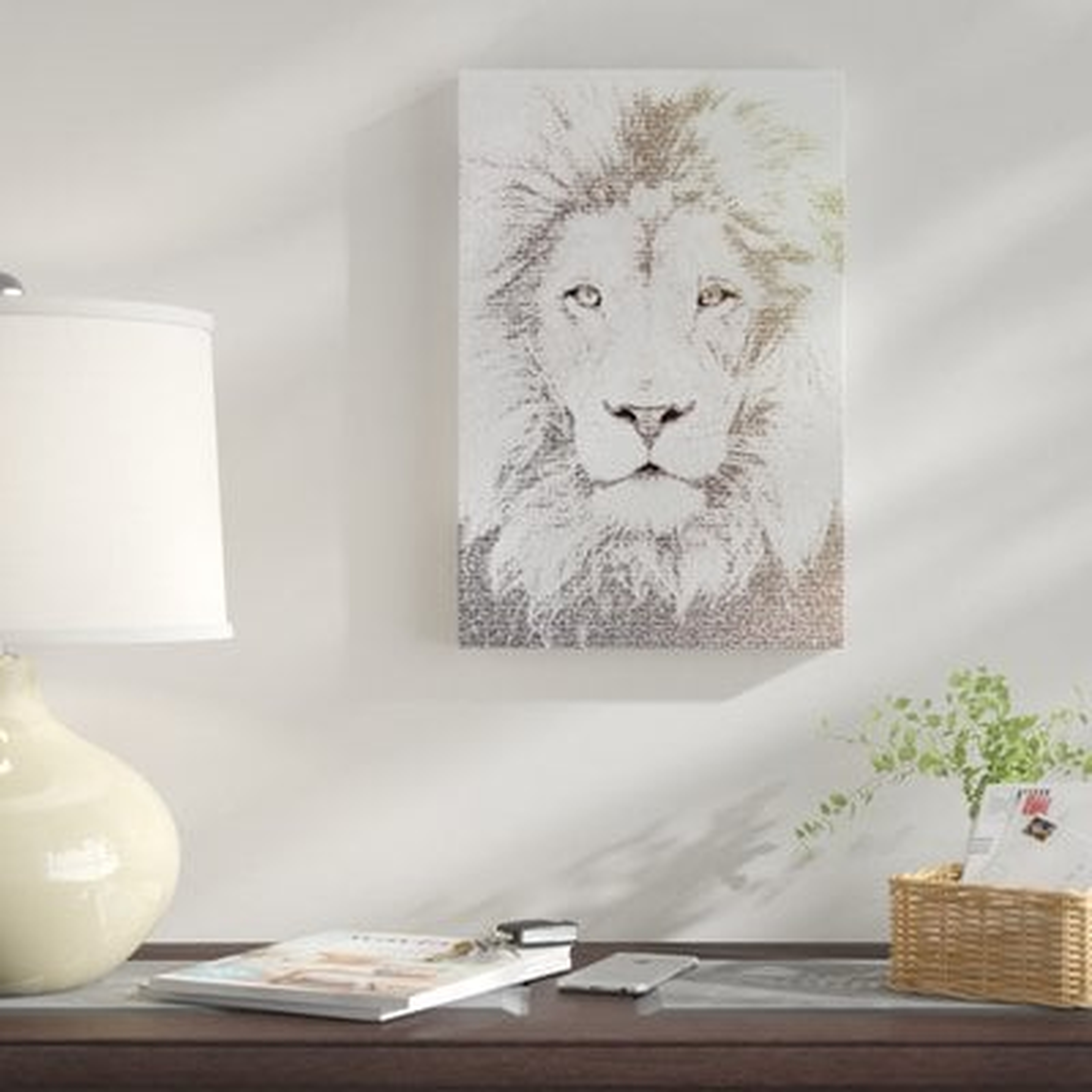 'The Intellectual Lion' Graphic Art Print on Canvas - Wayfair