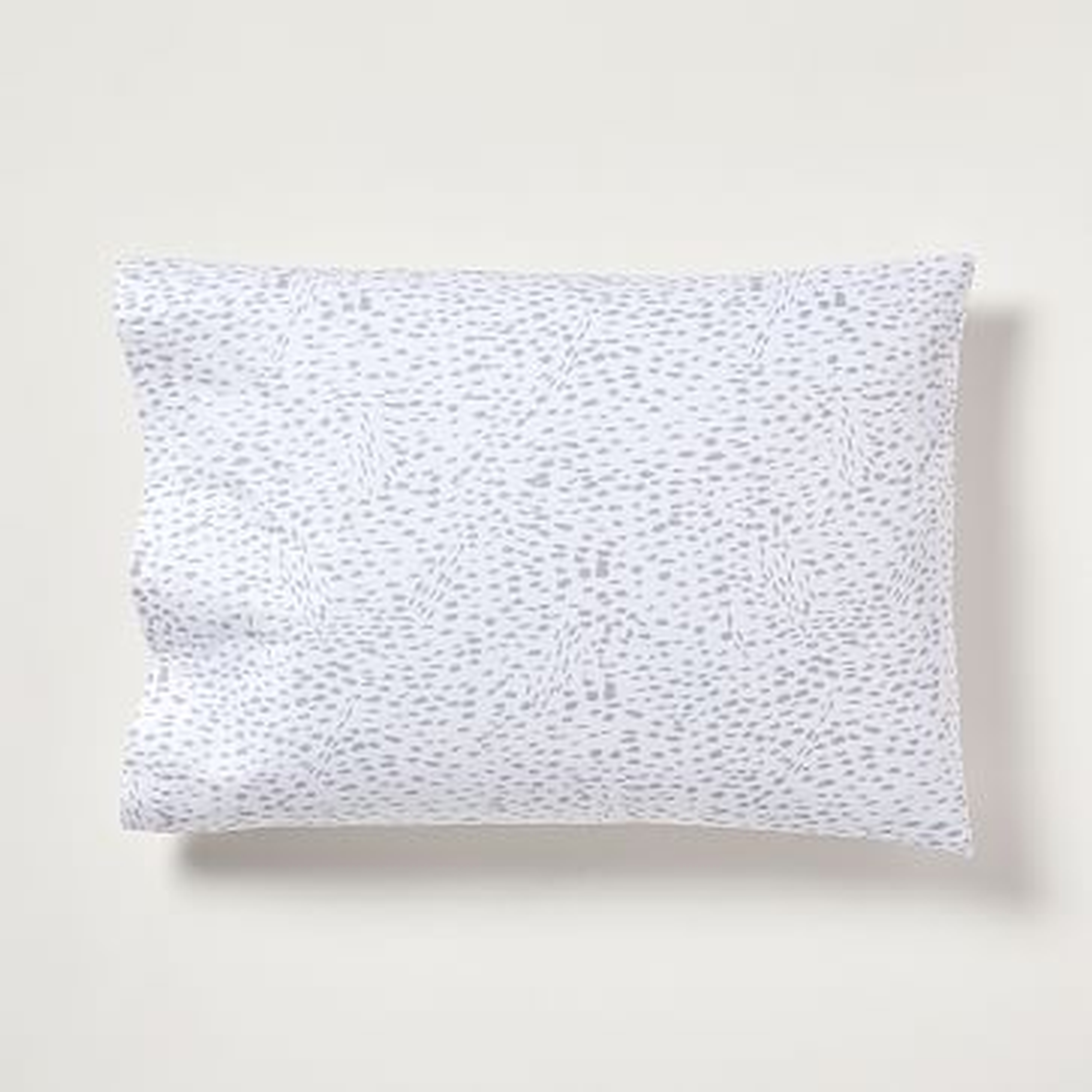 Organic Feather Texture Standard Pillowcase, Set of 2, Frost Gray - West Elm