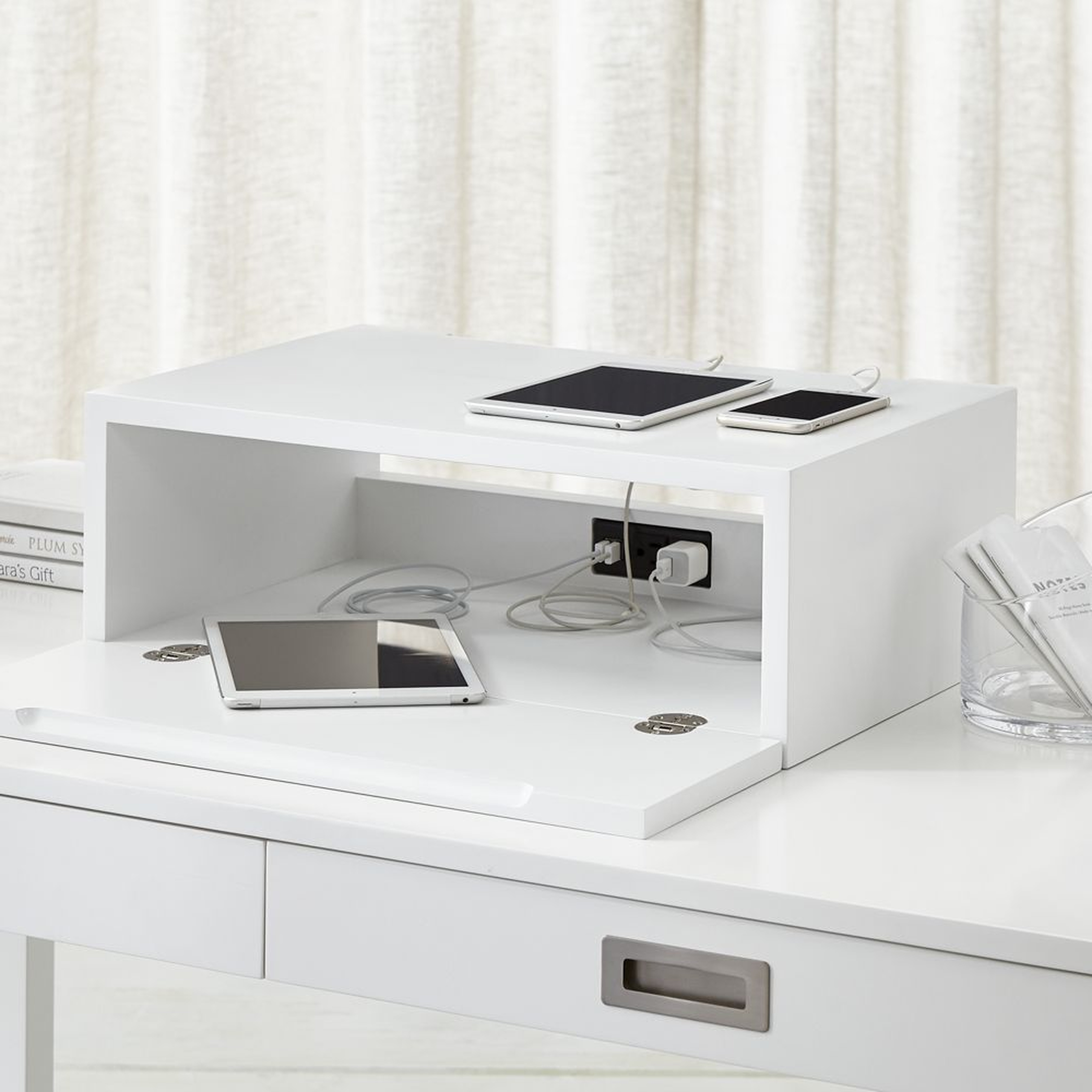 Aspect White Charging Station with Power - Crate and Barrel