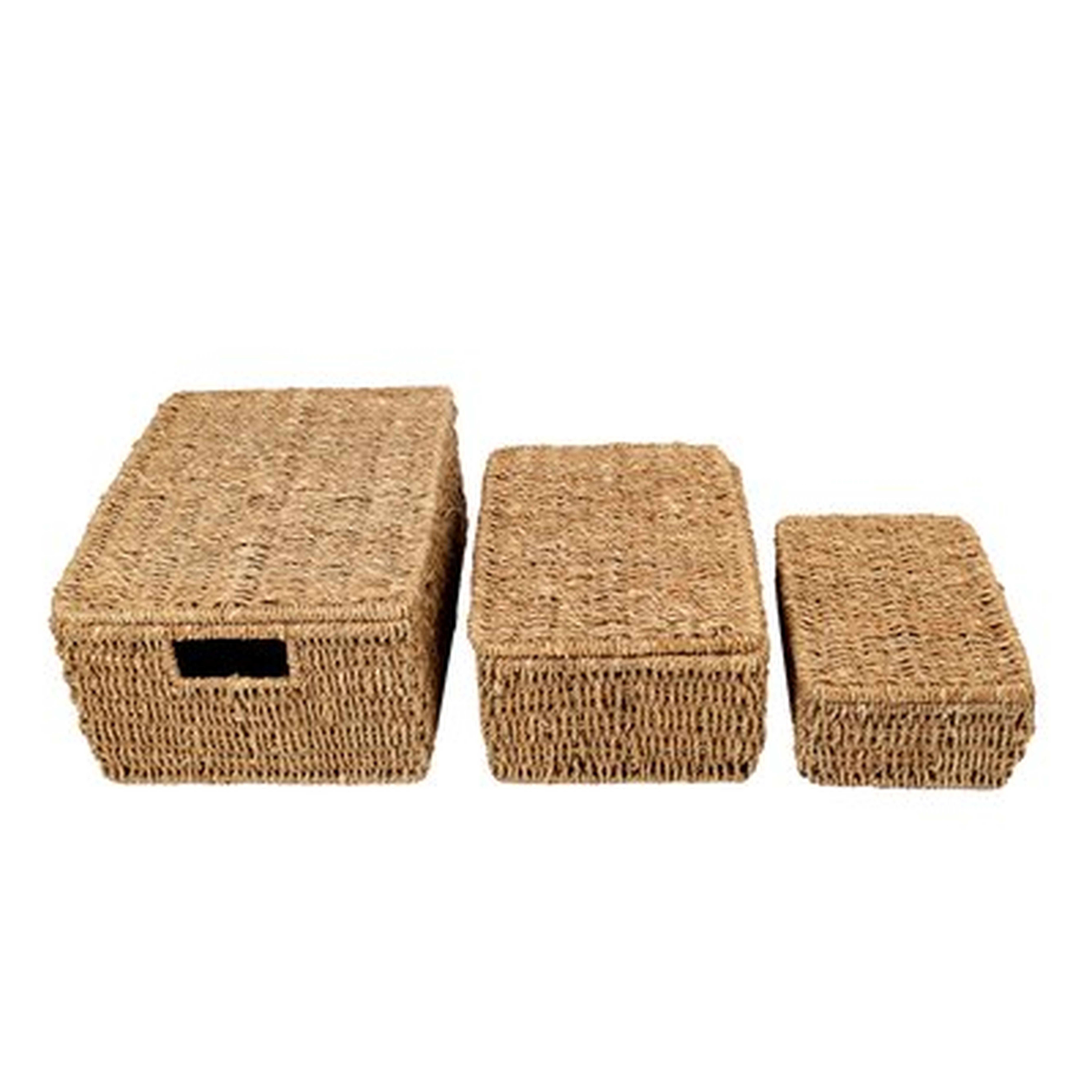 Storage Seagrass Wicker Box - Wayfair