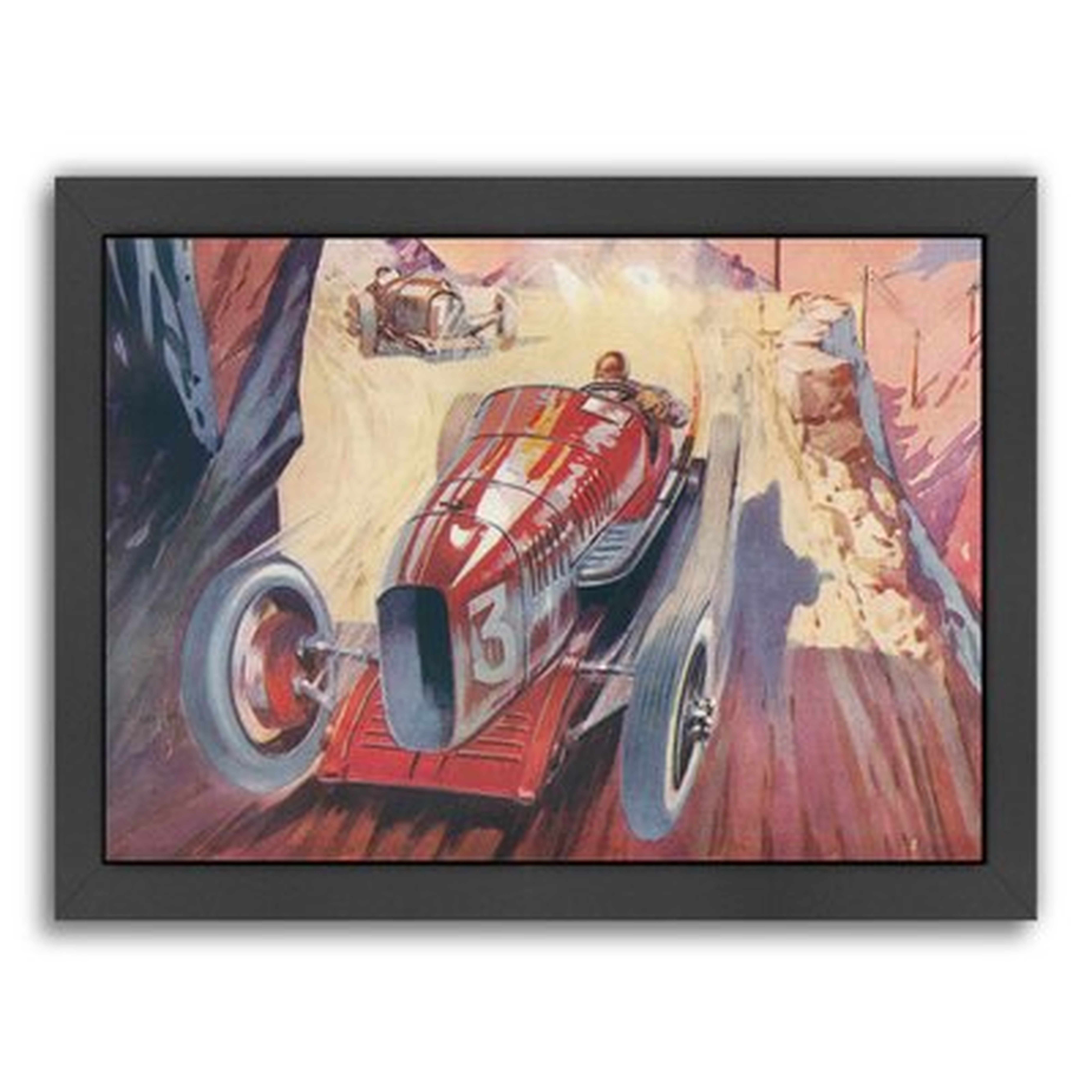 'Vintage Racing Car' Print - Wayfair
