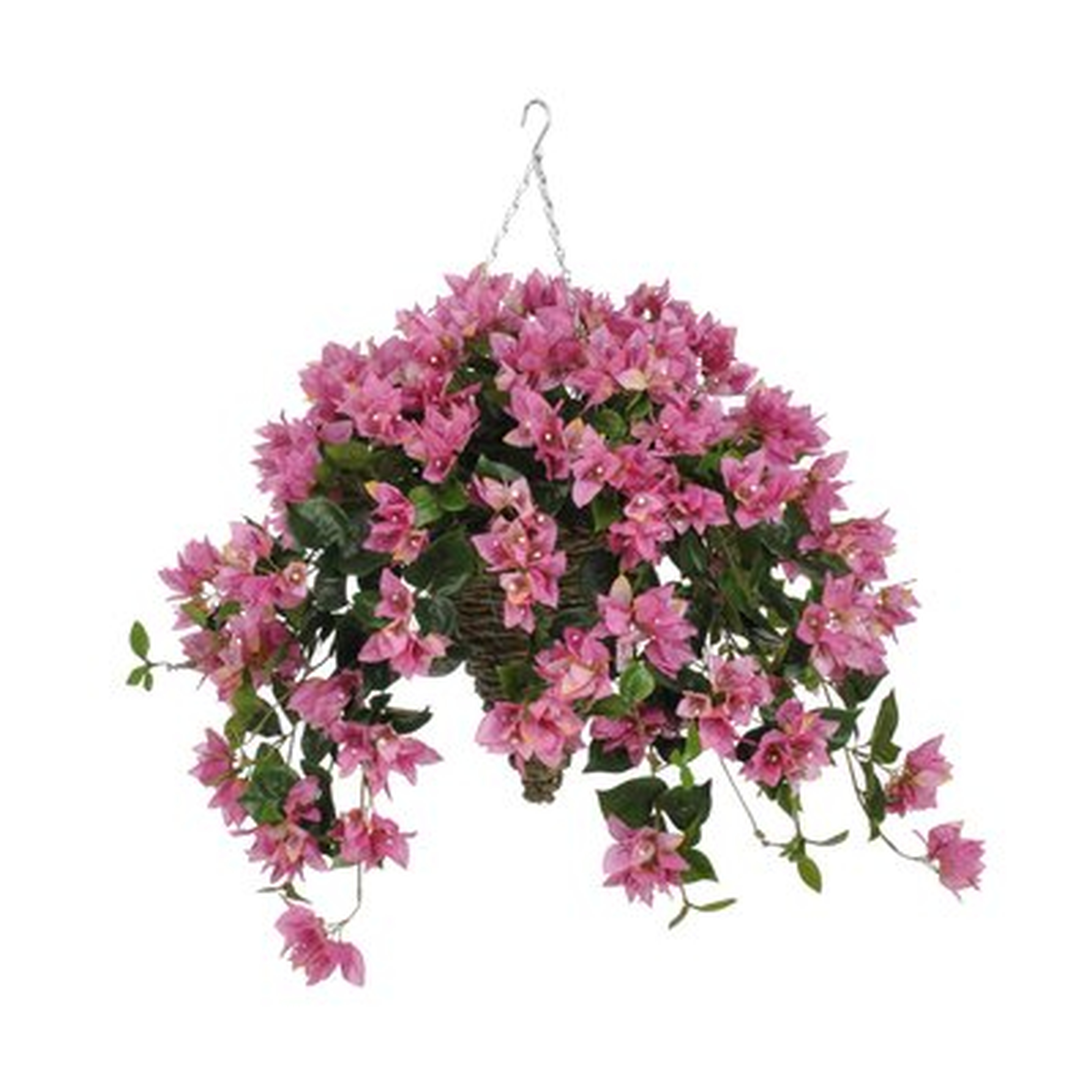 Faux Bougainvillea Trailing Hanging Flowering Plant in Suspended Planter - Wayfair