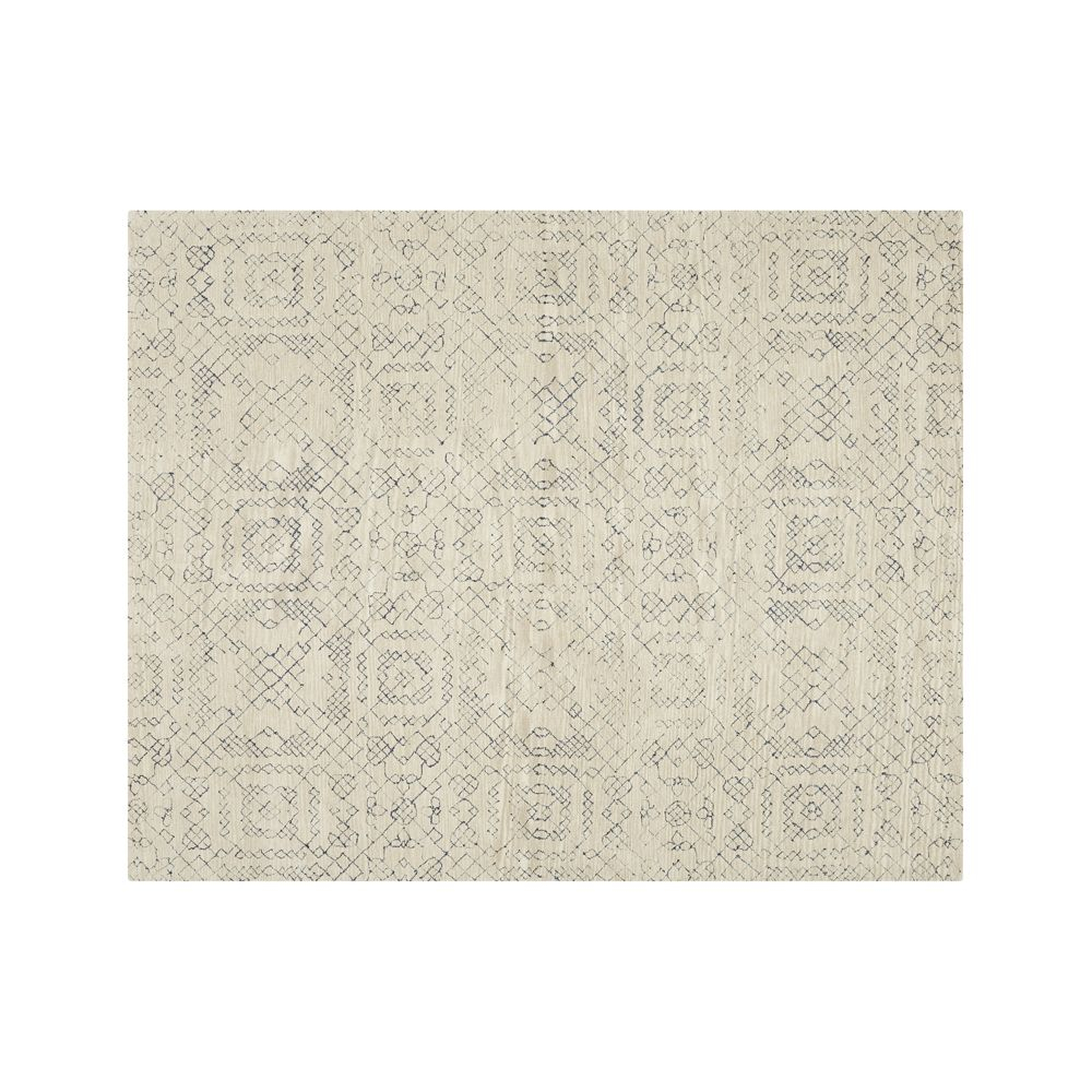 Azulejo Neutral Moroccan Style Area Rug 8'x10' - Crate and Barrel
