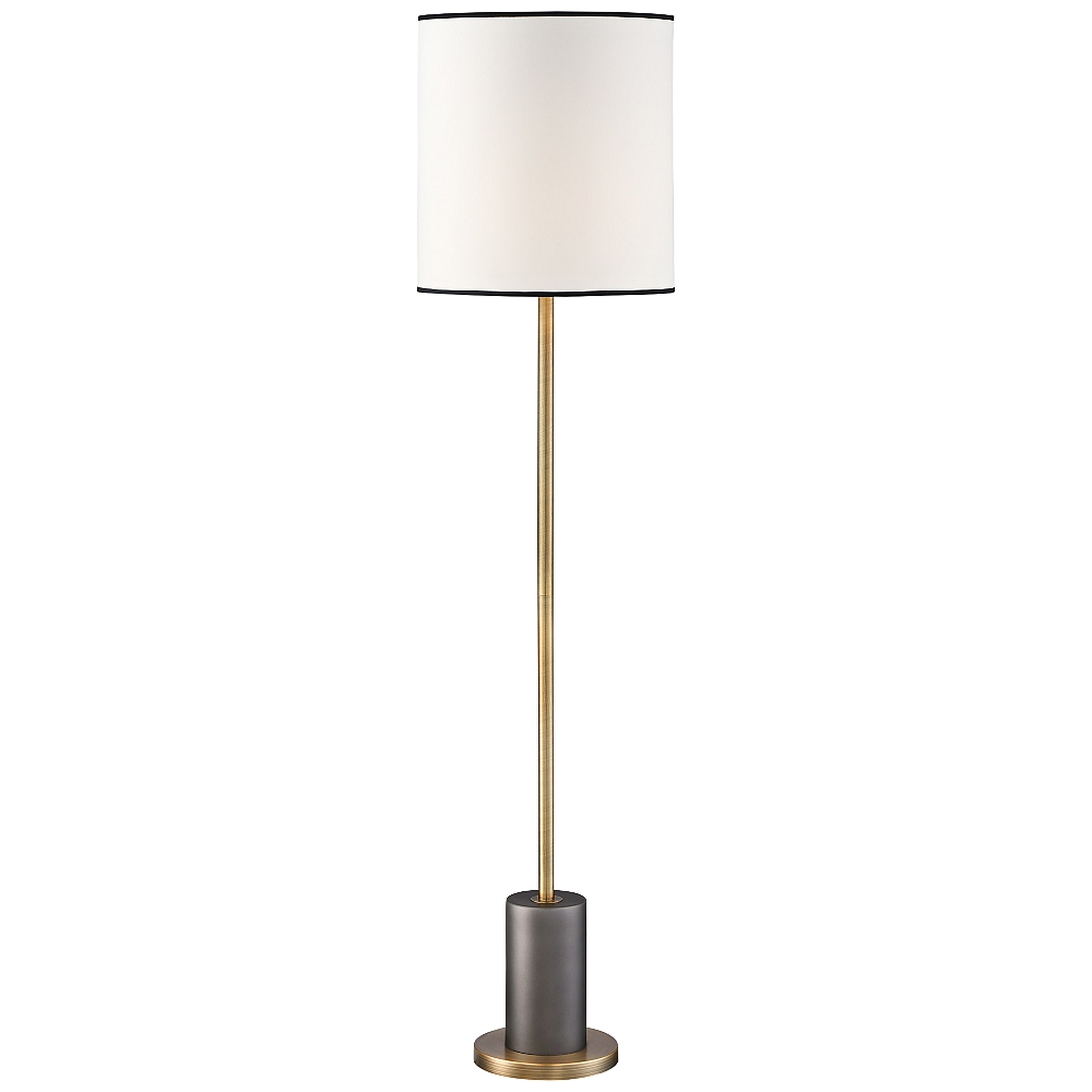 Lite Source Edgerton Aged Charcoal Column Floor Lamp - Style # 69G13 - Lamps Plus