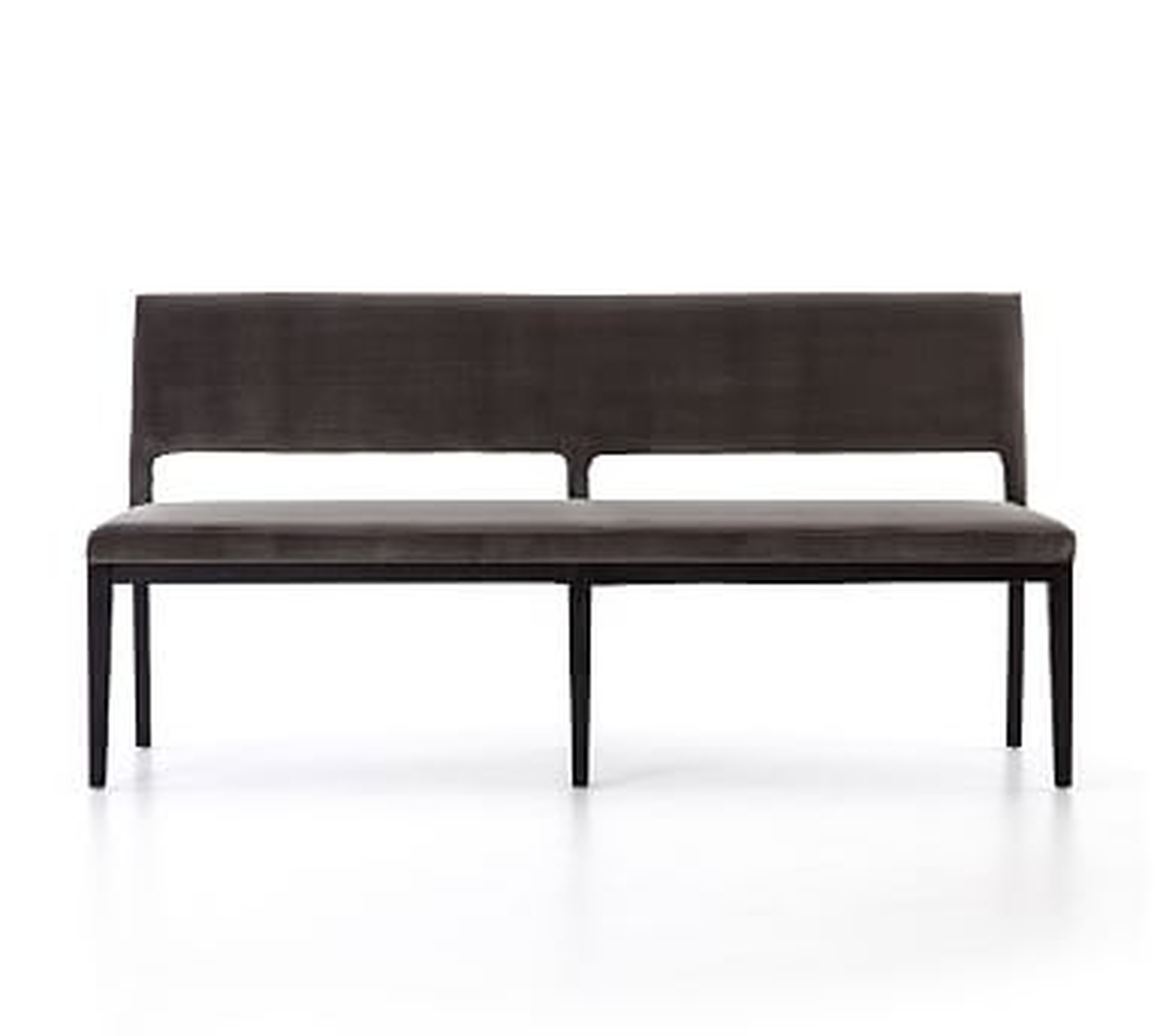 Beale Dining Bench, Drifted Black - Pottery Barn
