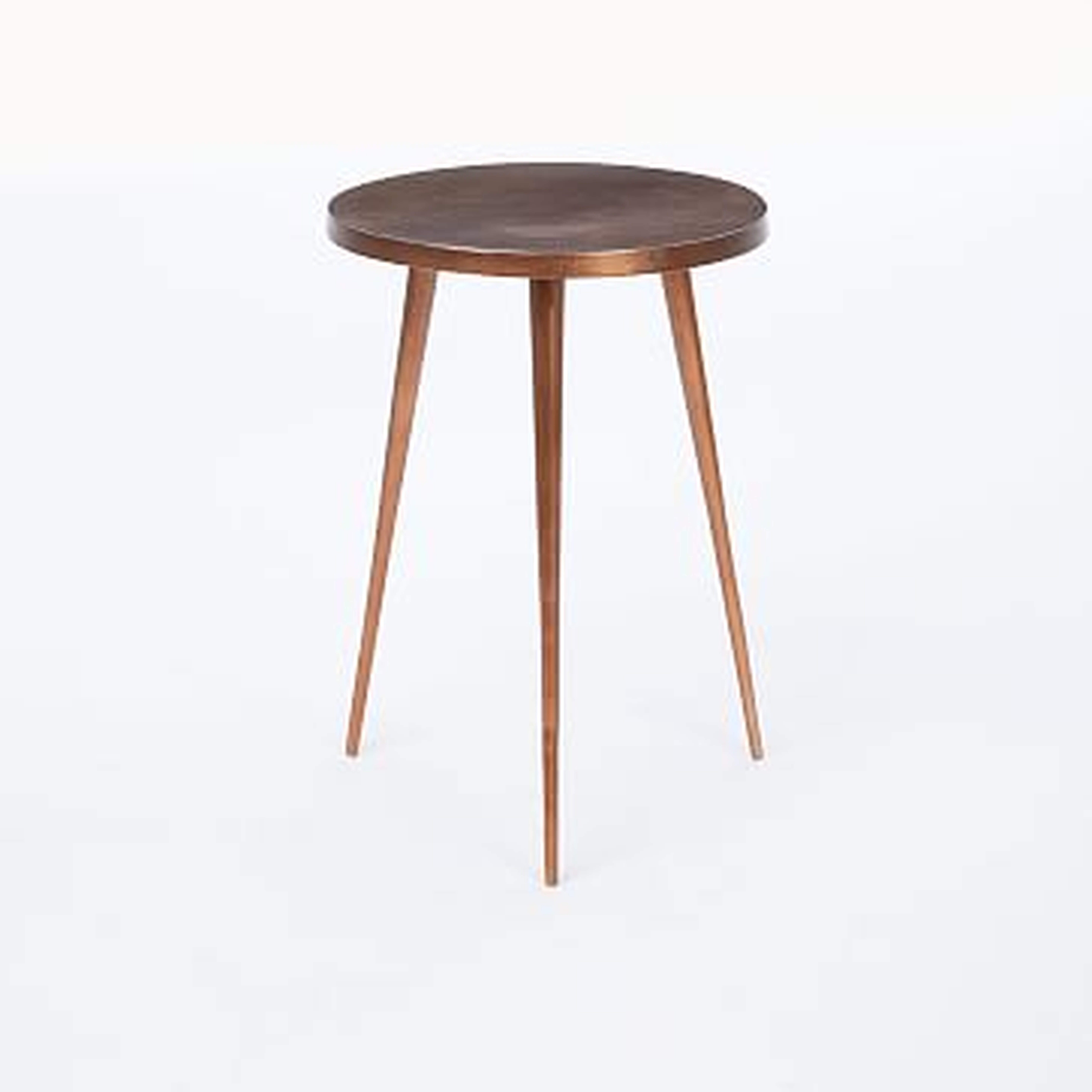 DISCONTINUED Tripod Side Table, Copper - West Elm