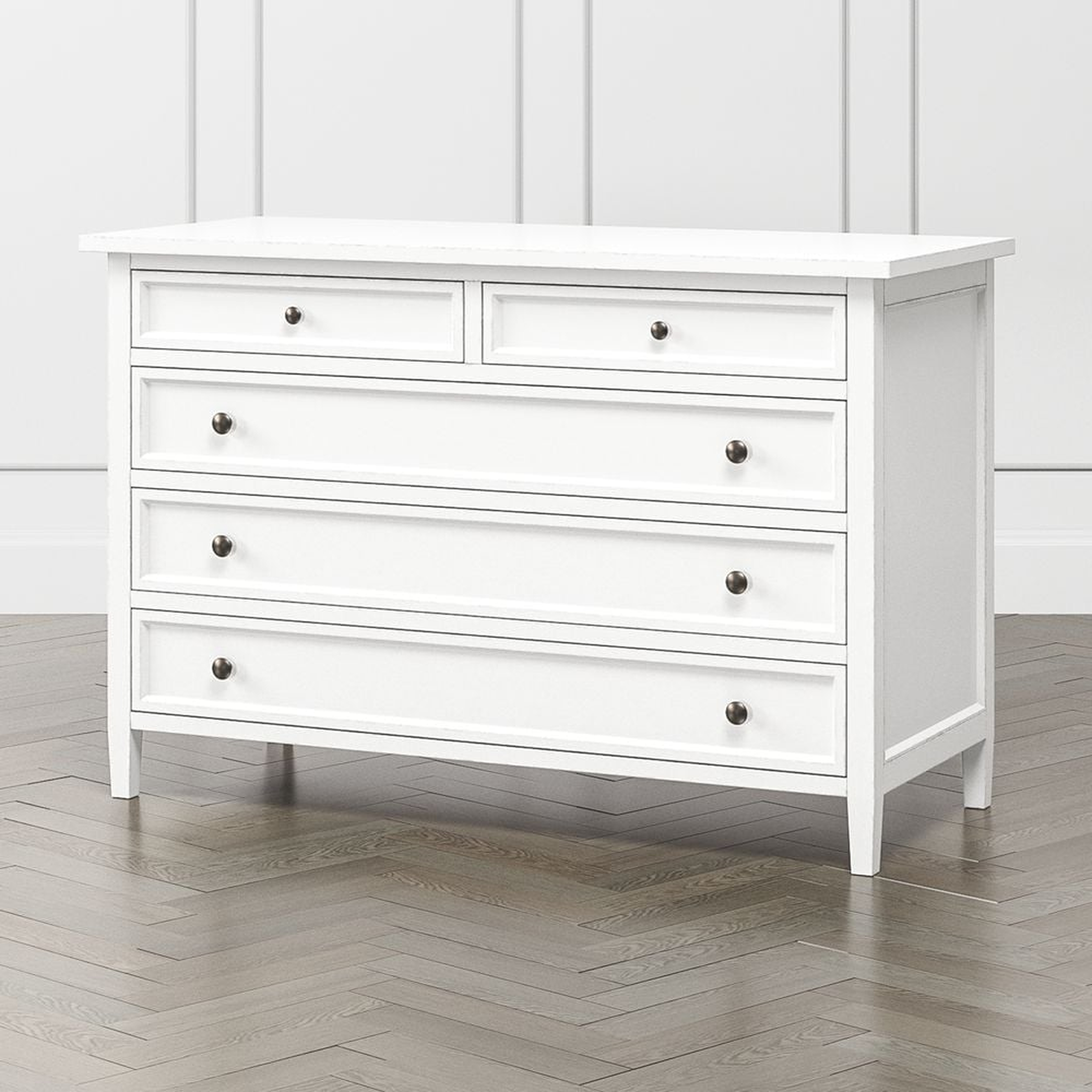 Harbor White 5-Drawer Dresser - Crate and Barrel