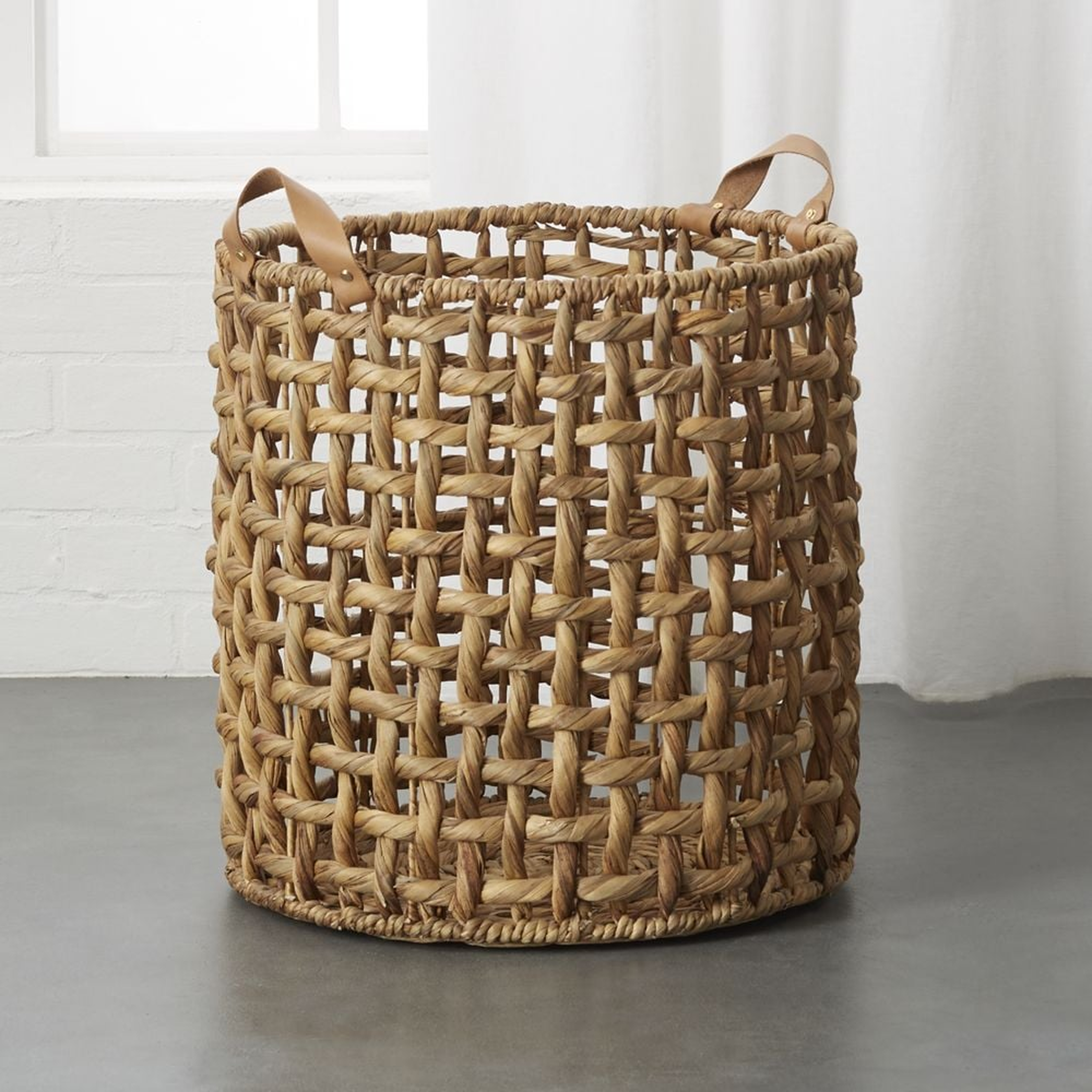 Links Large Natural Basket with Handles - CB2