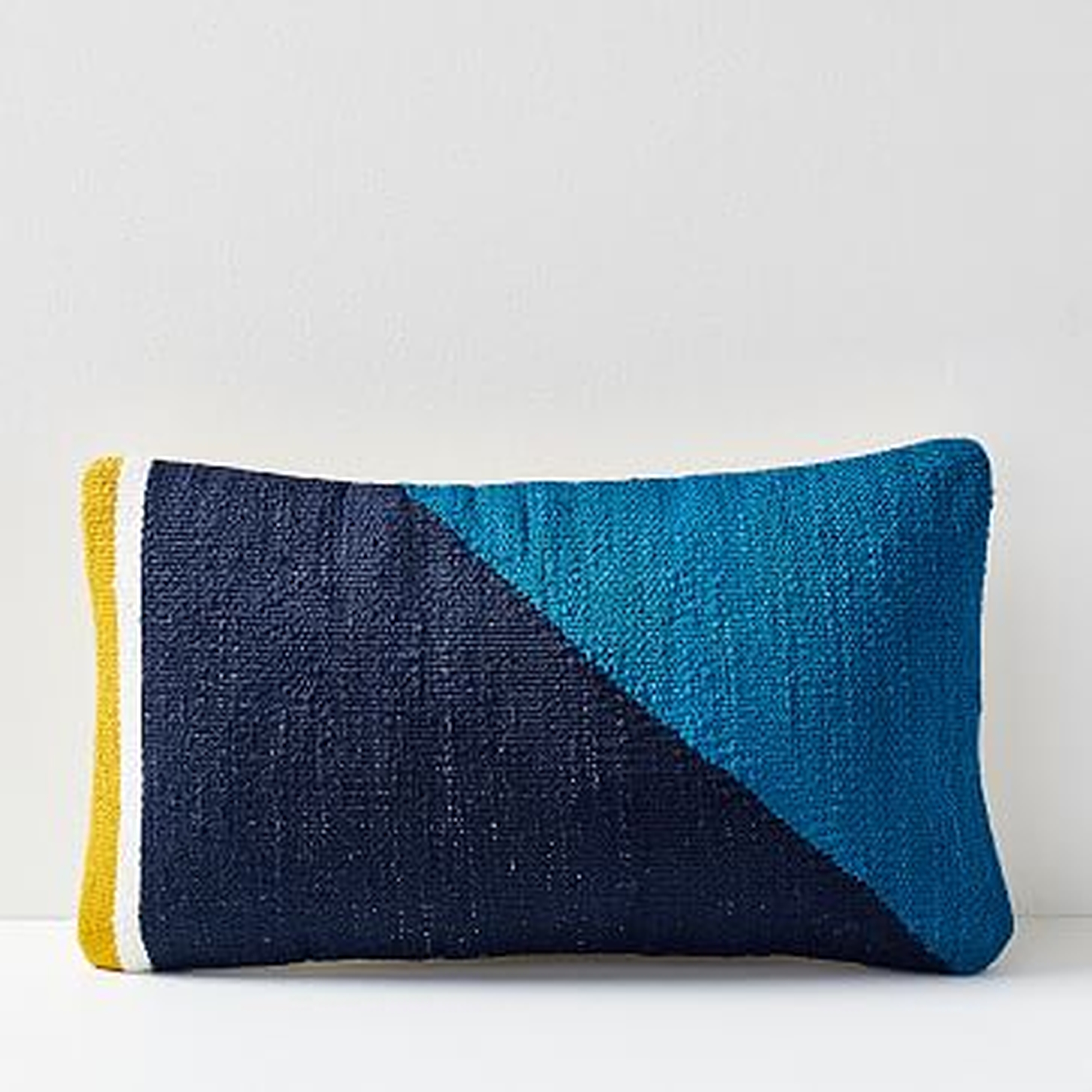 Spliced Colorfield Pillow Cover, Midnight - West Elm