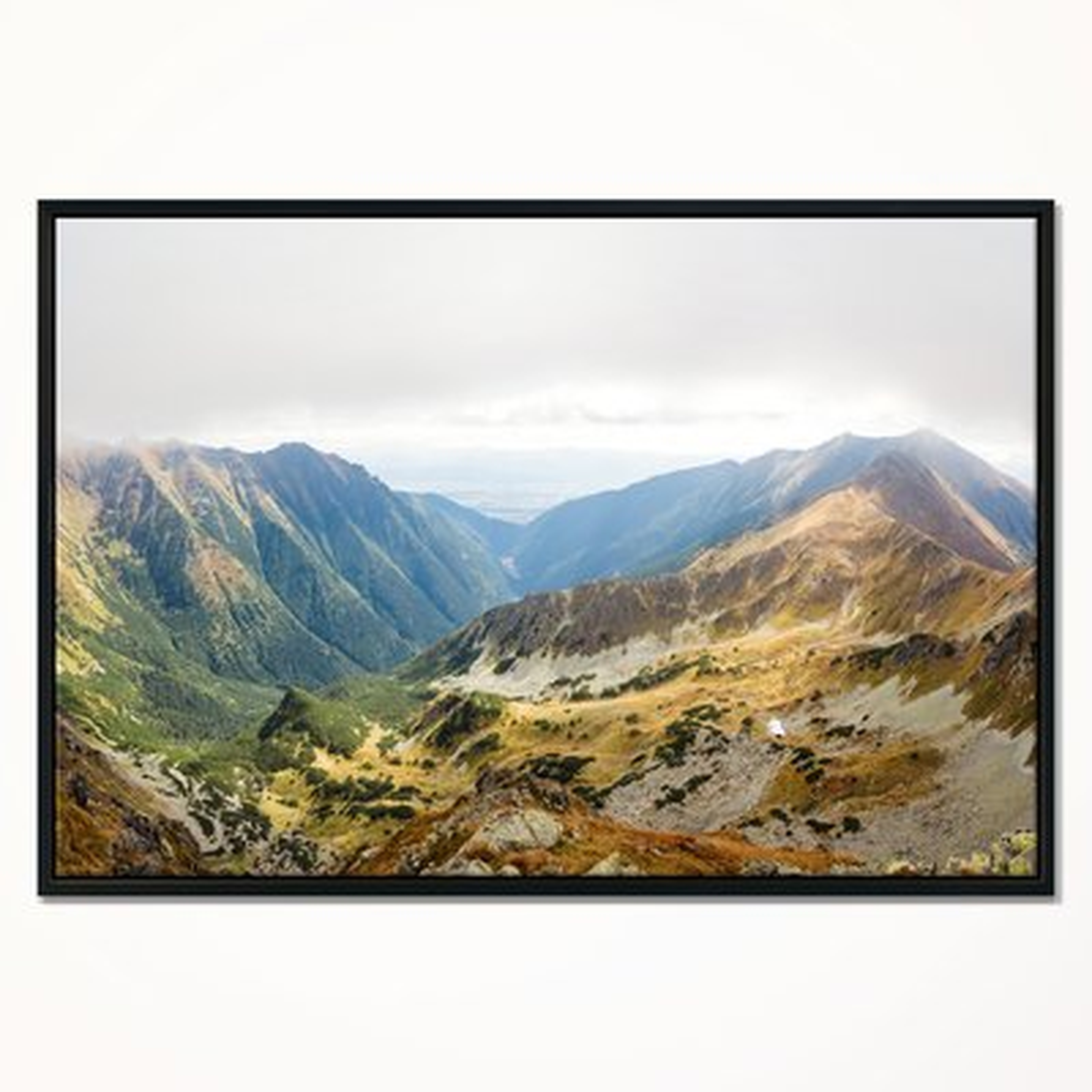 'Mountains from Ostry Peak Tatras' Framed Photographic Print on Wrapped Canvas - Wayfair