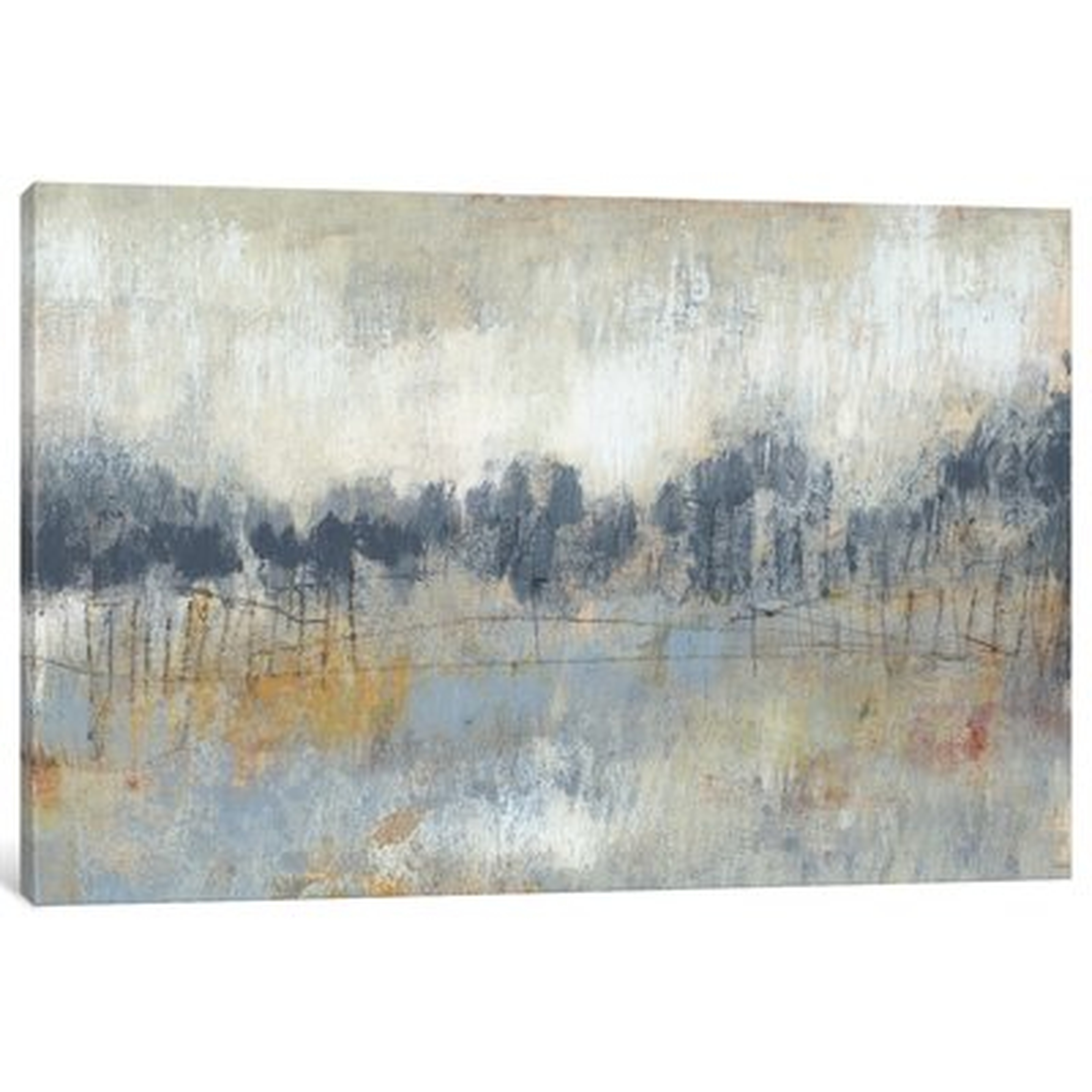 'Cool Grey Horizon II' Painting Print on Canvas - Wayfair