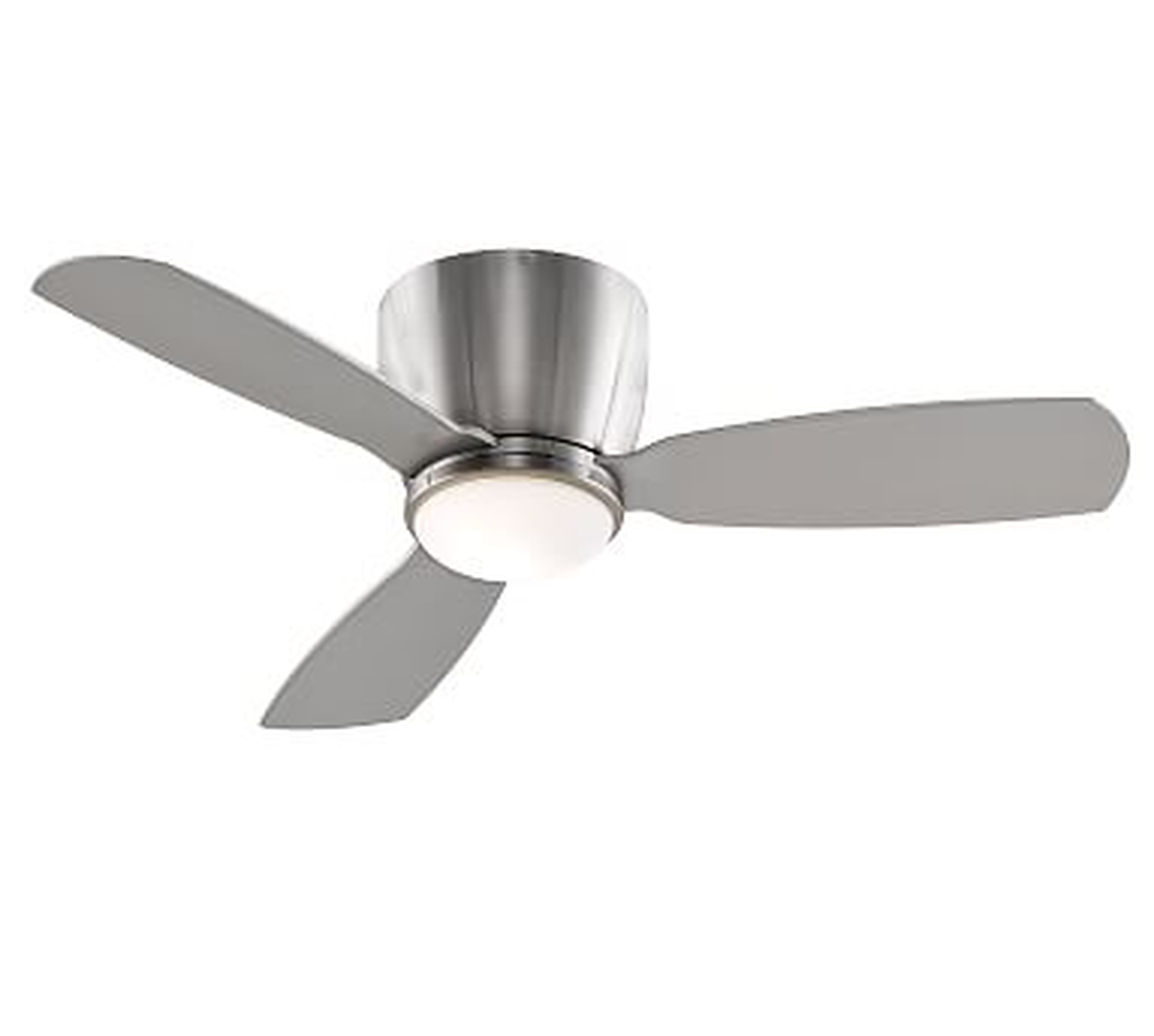 Embrace Ceiling Fan, Brushed Nickel with Brushed Nickel Blades - Pottery Barn