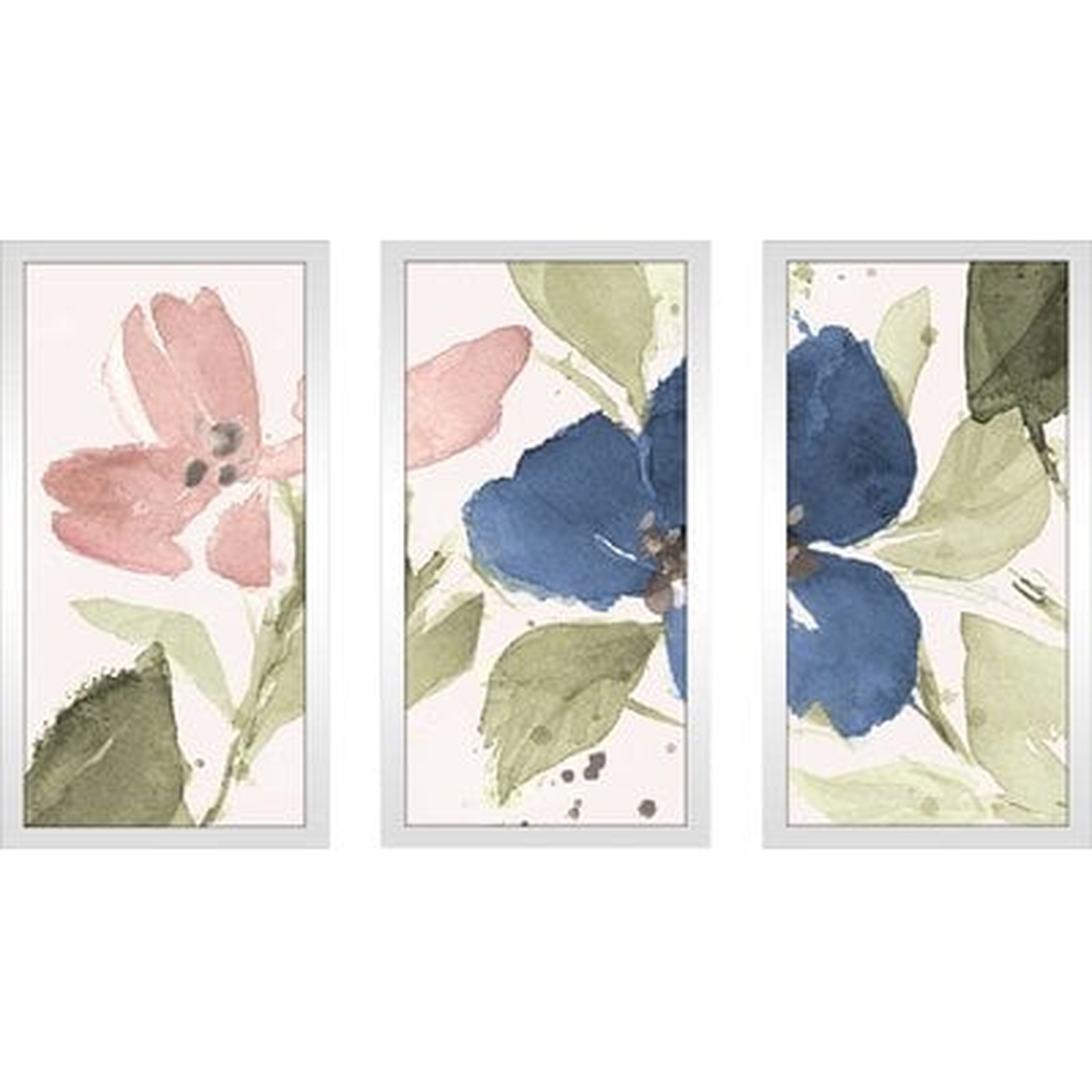 'Watercolor Blooms I' Watercolor Painting Print Multi-Piece Image - Wayfair