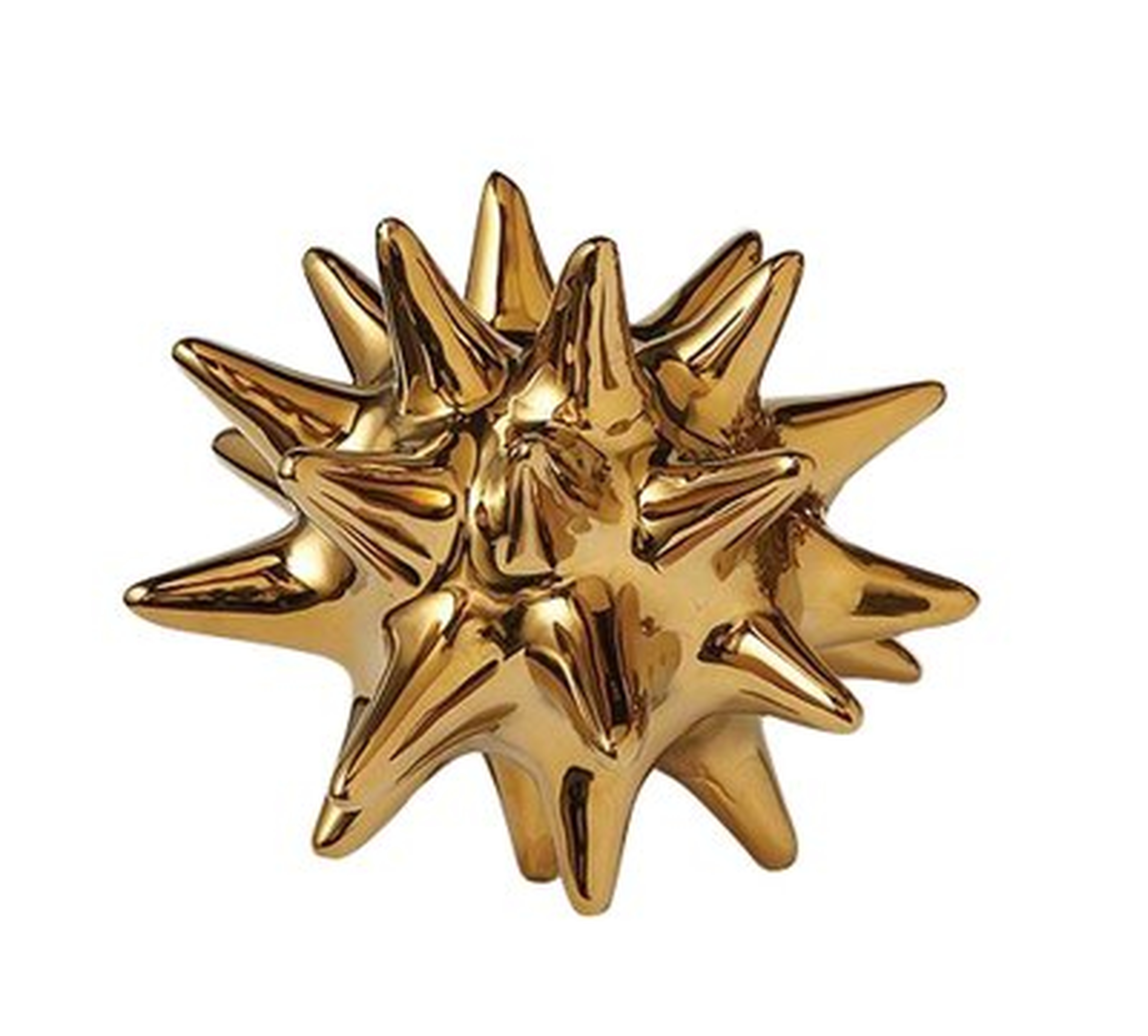 Aster Urchin Shiny Gold Object - Wayfair